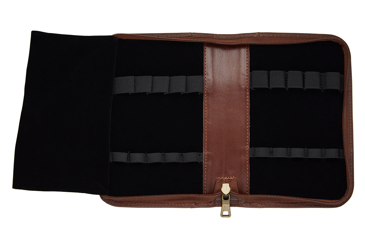 Aston Leather 10 Slot Pen Case - Cognac - Image 3