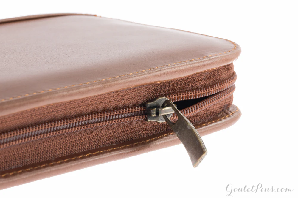 Aston Leather 10 Slot Pen Case - Cognac - Image 4