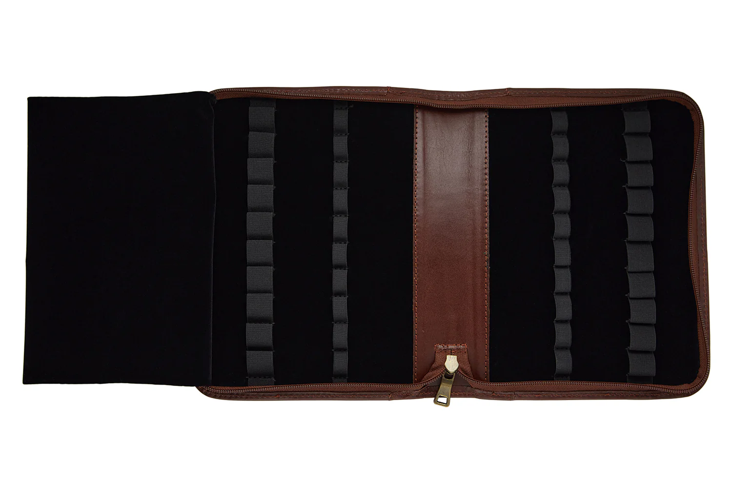 Aston Leather 20 Slot Pen Case - Cognac - Image 3