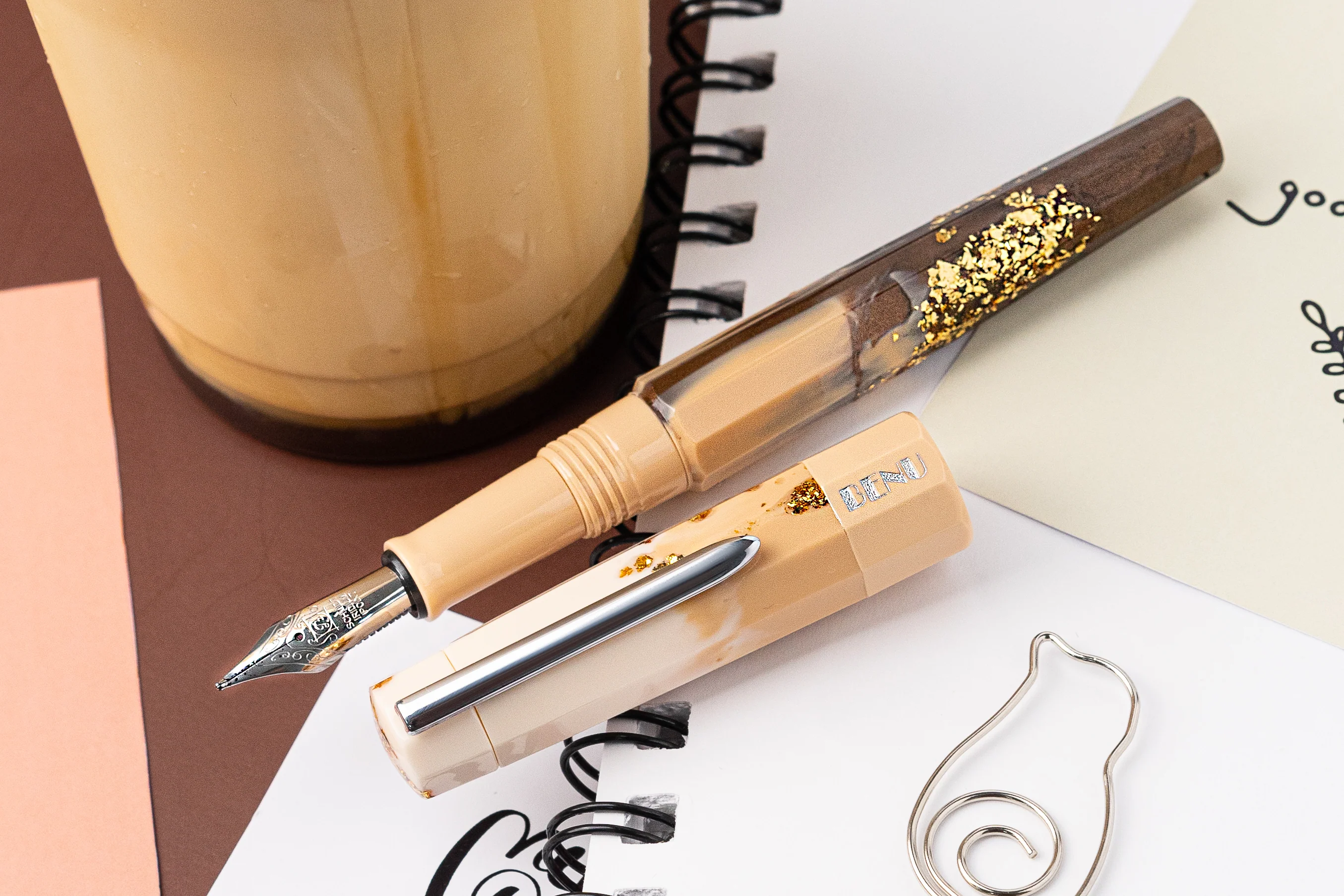 BENU Euphoria Fountain Pen - Iced Caramel Latte (Special Edition) - Image 10