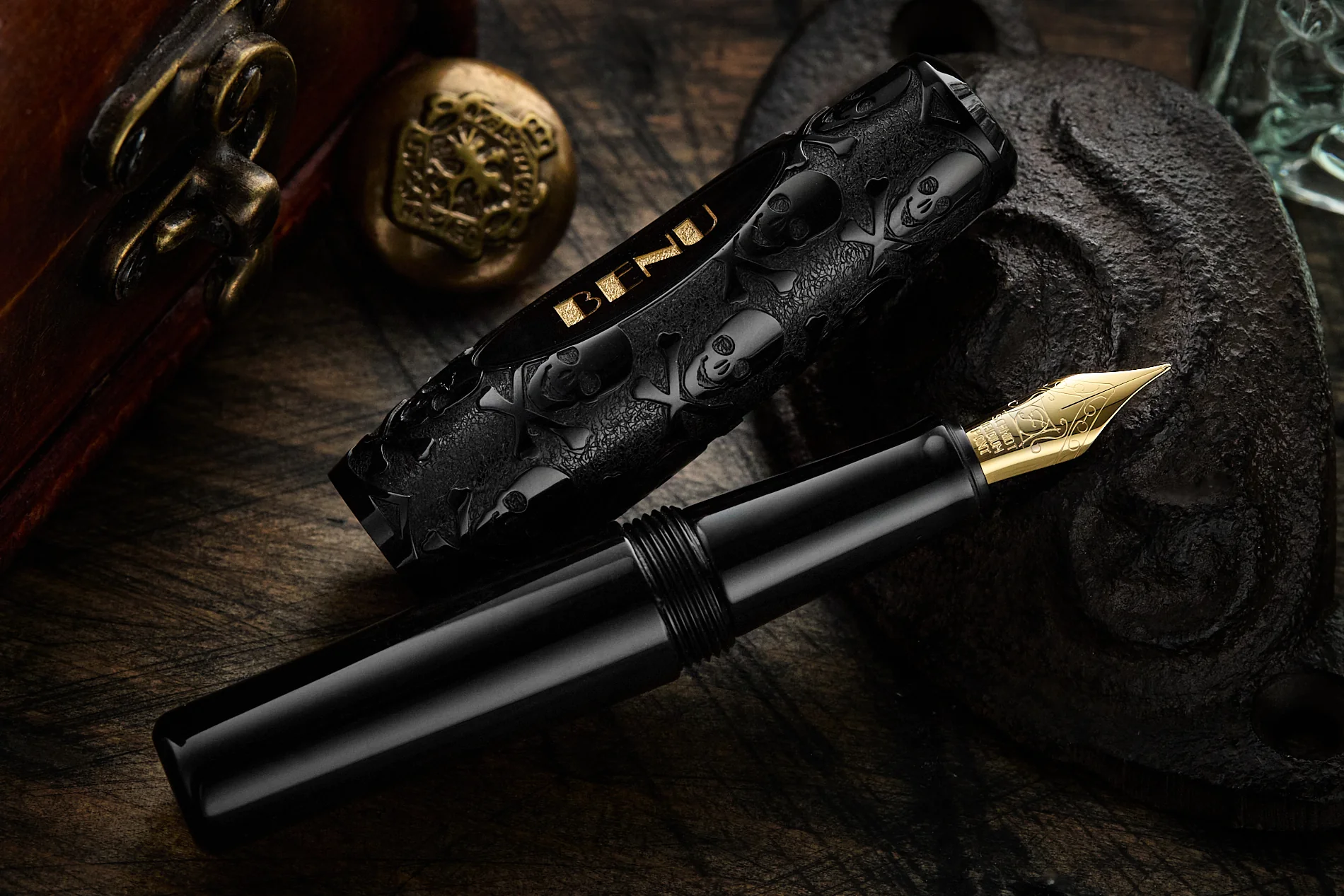 BENU Pixie Fountain Pen - Jolly Roger Black - Image 6