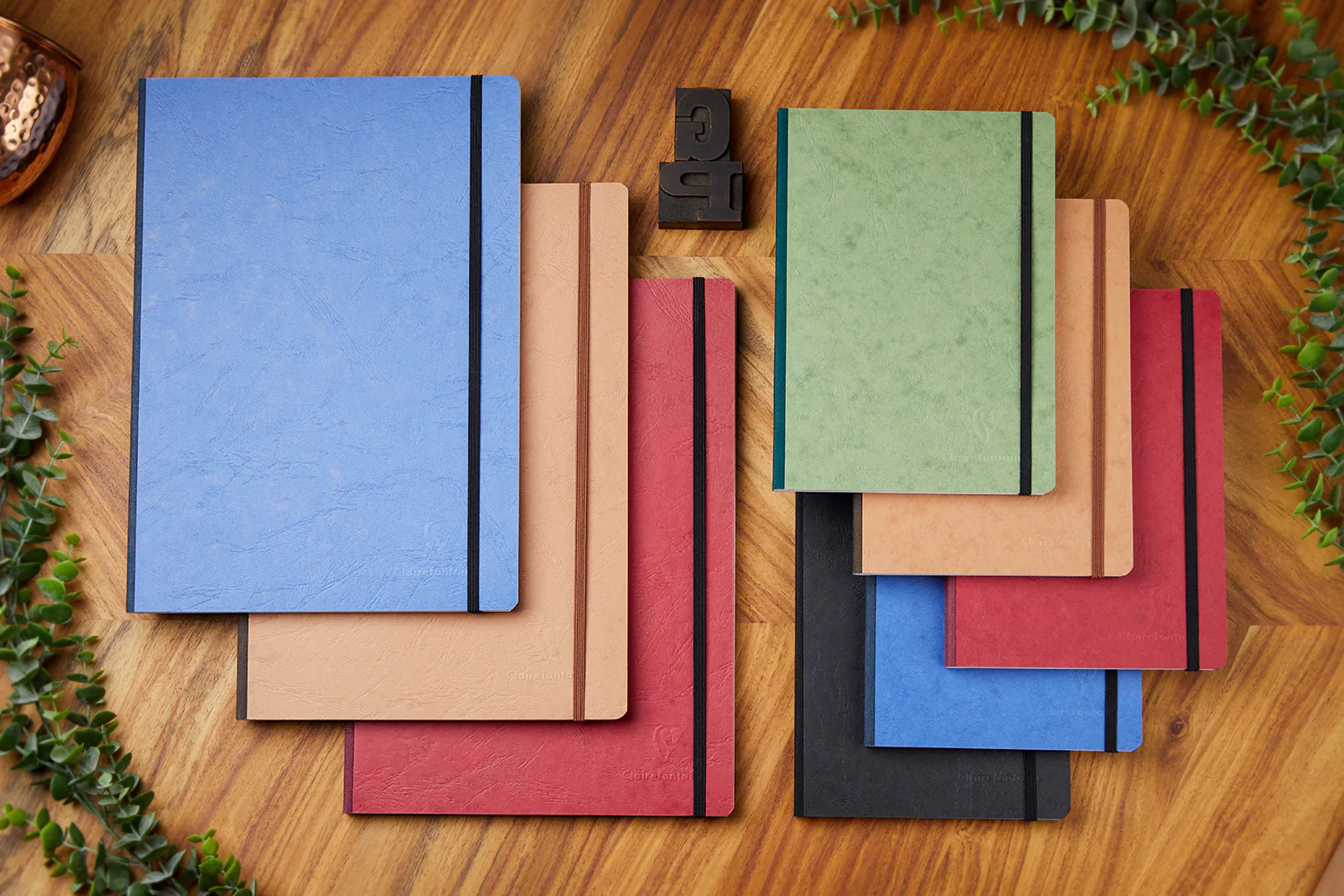 Clairefontaine Basic Clothbound A4 Notebook - Tan, Lined - Image 4