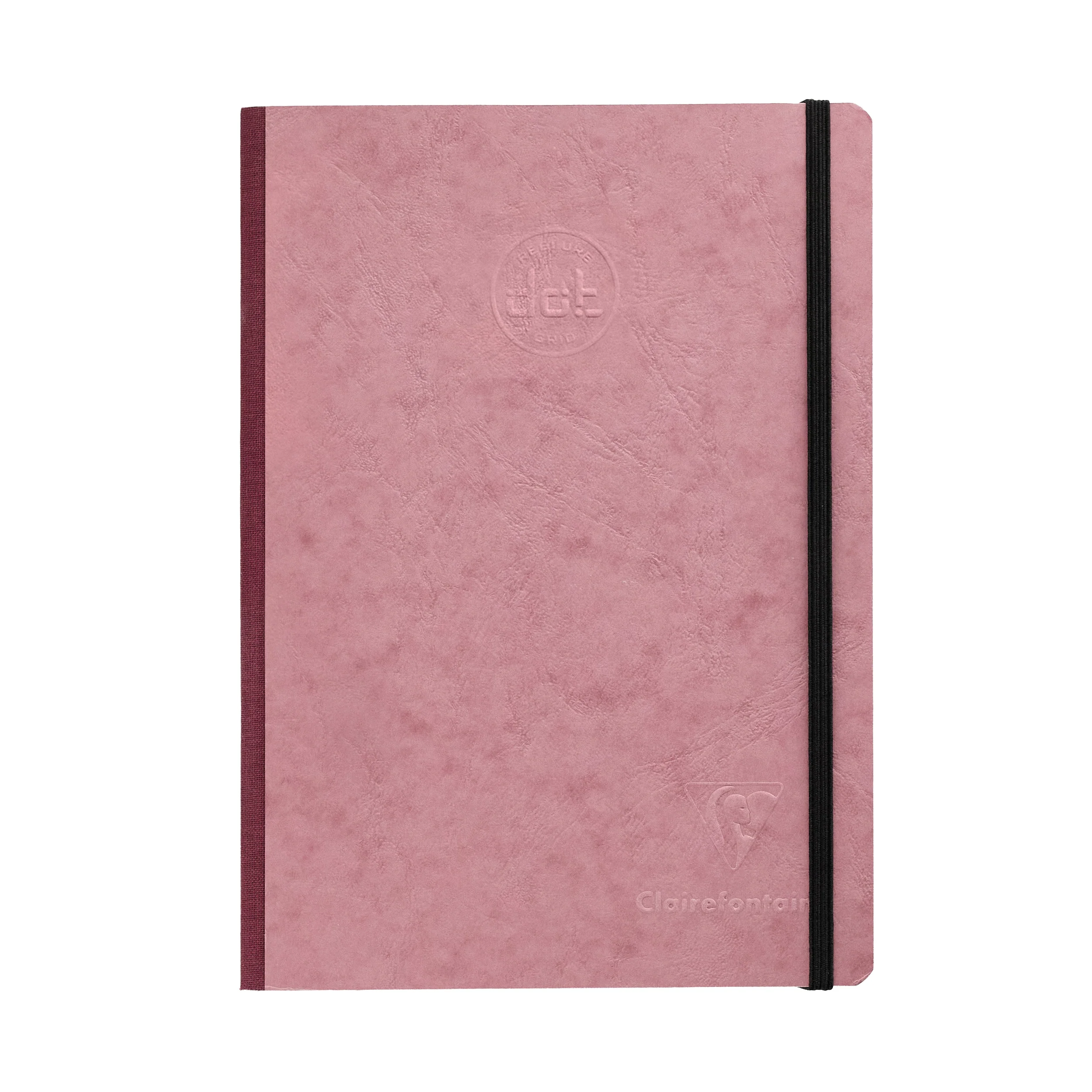 Clairefontaine Basic Clothbound A5 Notebook - Rose, Dot Grid