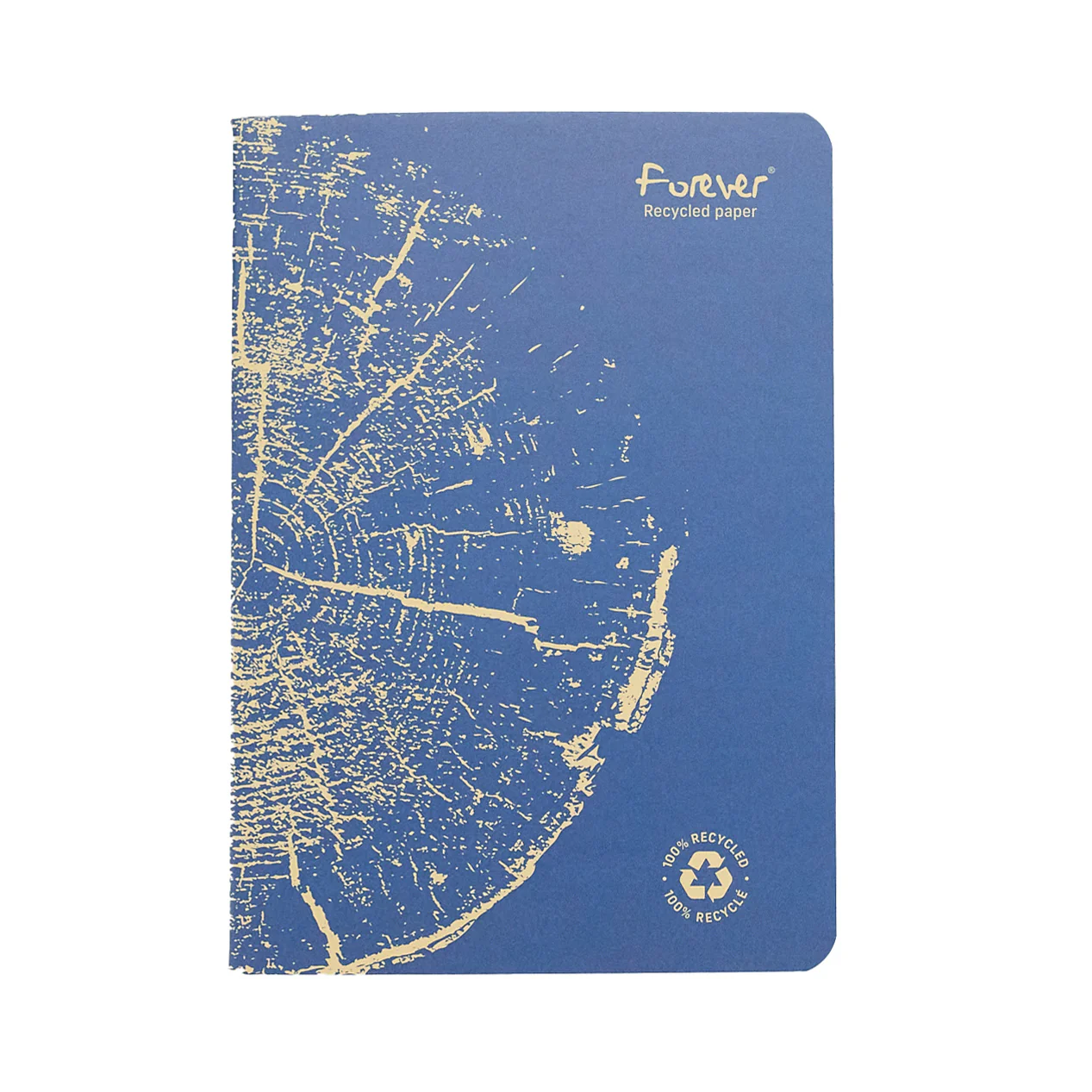 Clairefontaine Forever Recycled Staplebound A5 Notebook - Cobalt Blue
