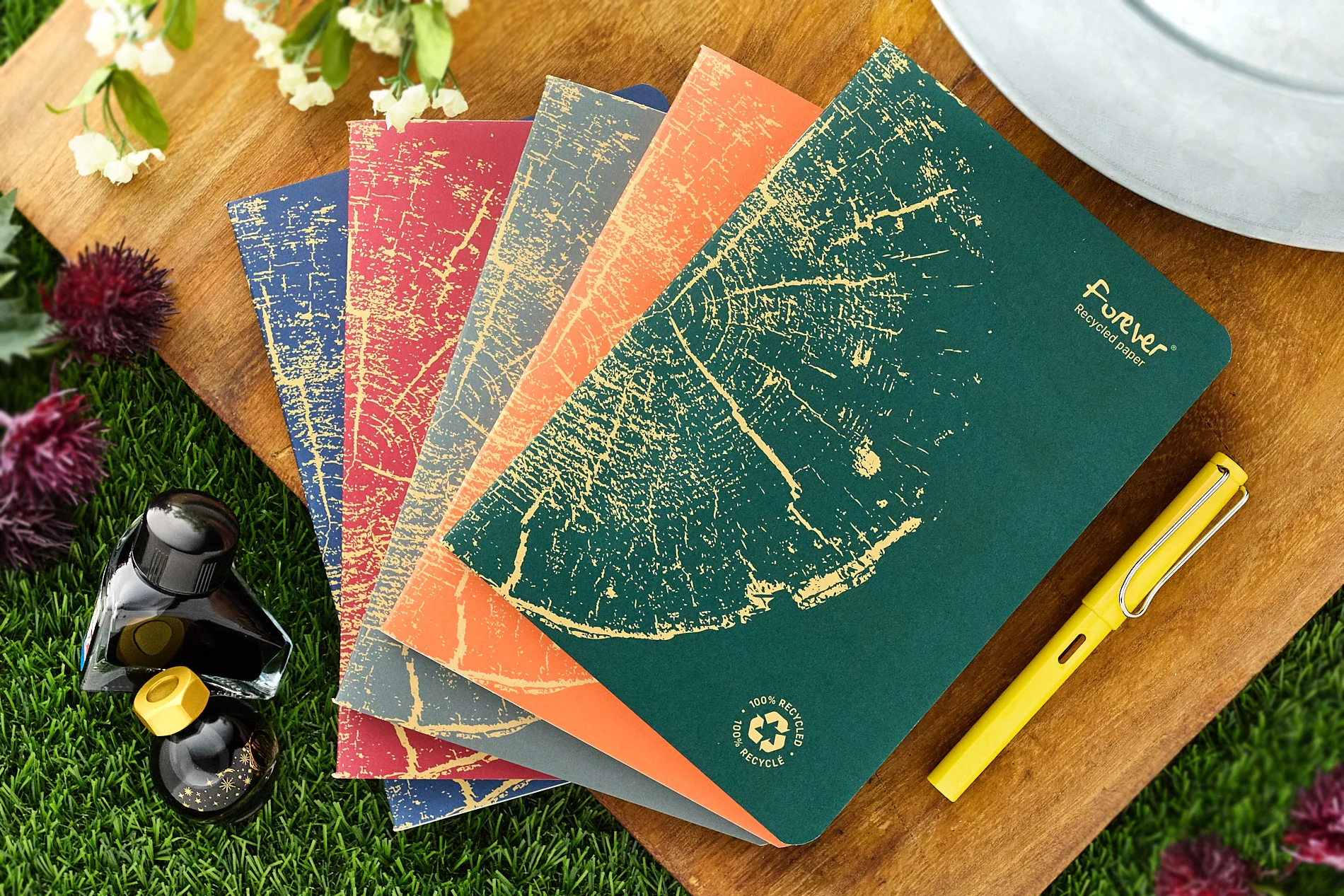 Clairefontaine Forever Recycled Staplebound A5 Notebook - Cobalt Blue - Image 5
