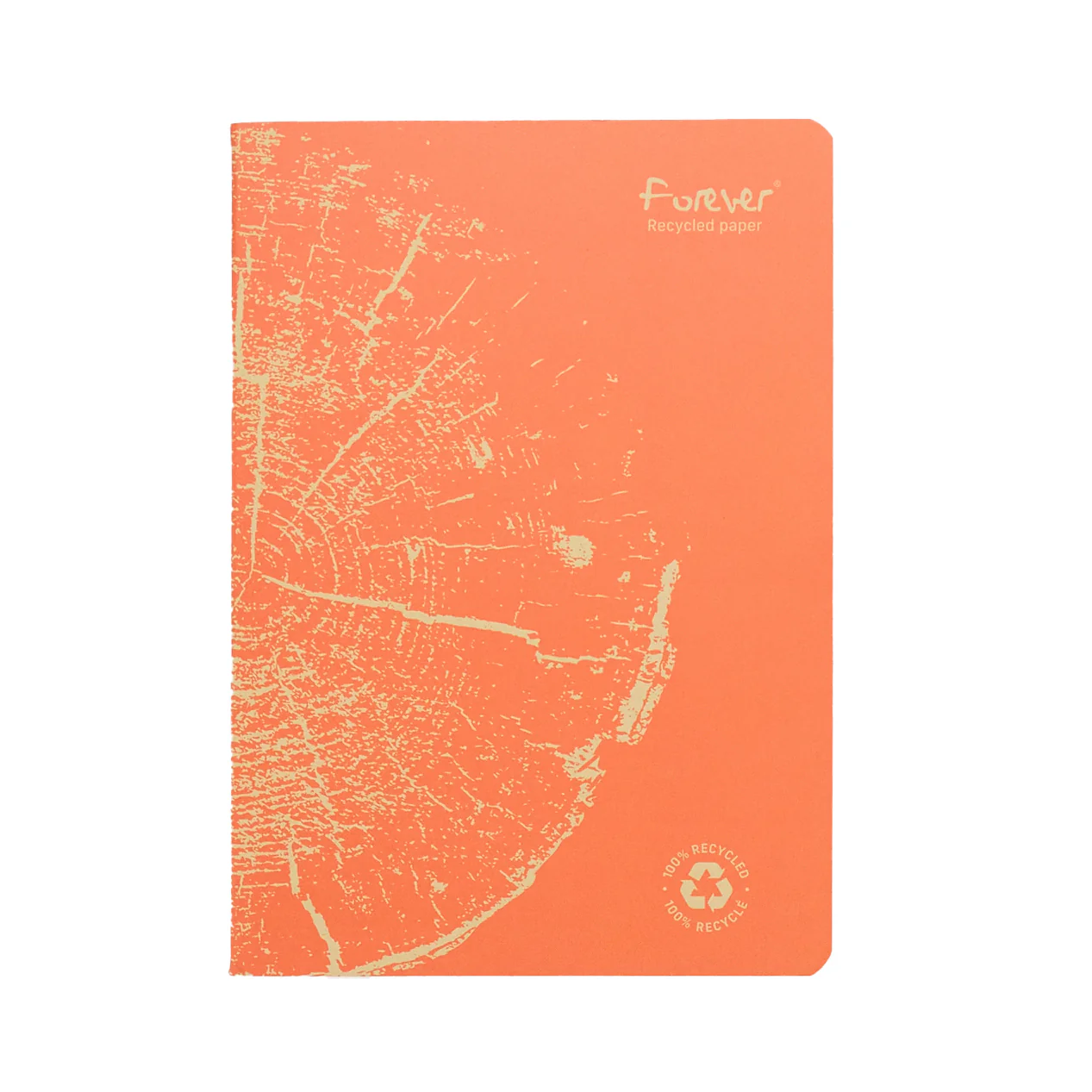 Clairefontaine Forever Recycled Staplebound A5 Notebook - Rust Orange