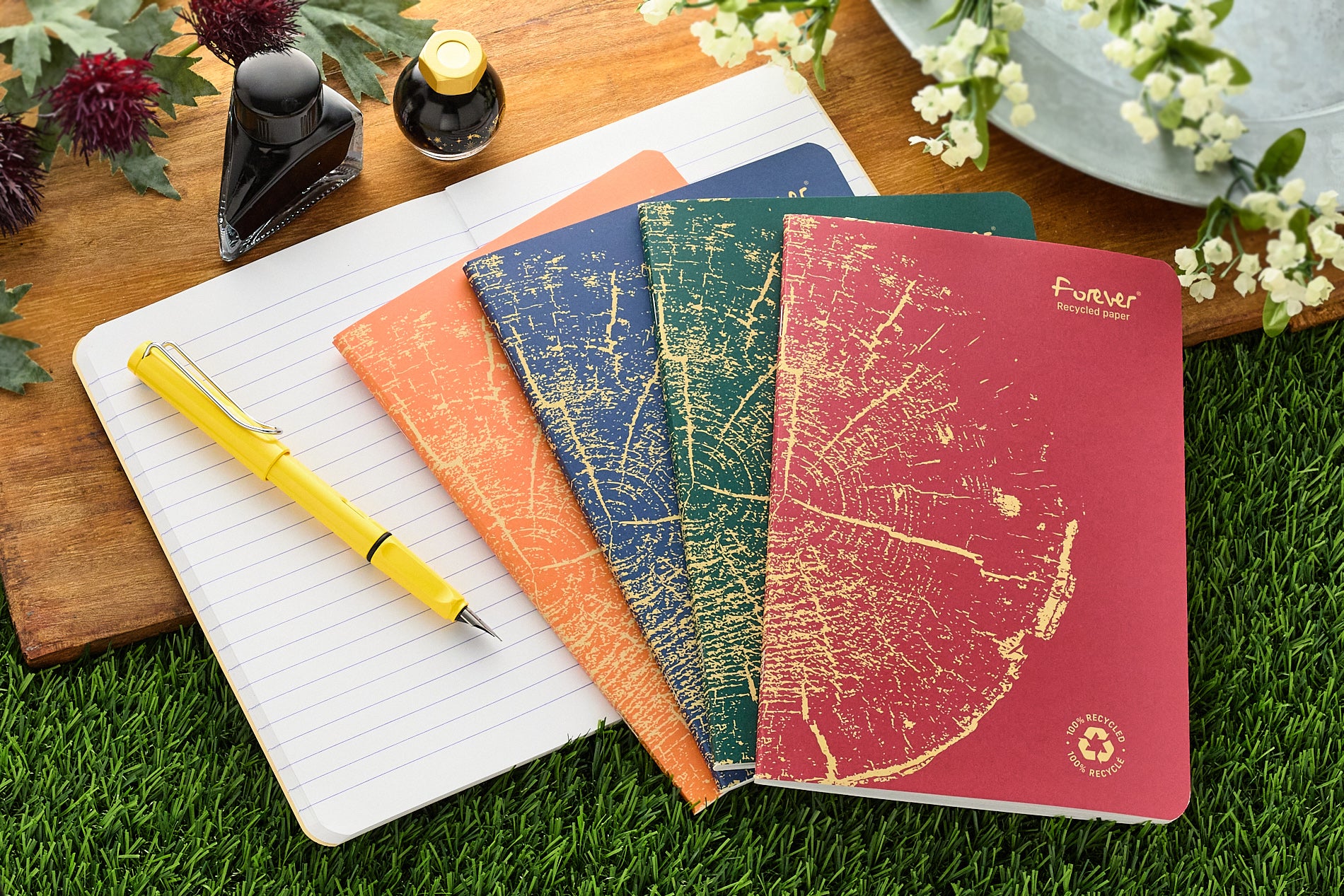 Clairefontaine Forever Recycled Staplebound A5 Notebook - Rust Orange - Image 6