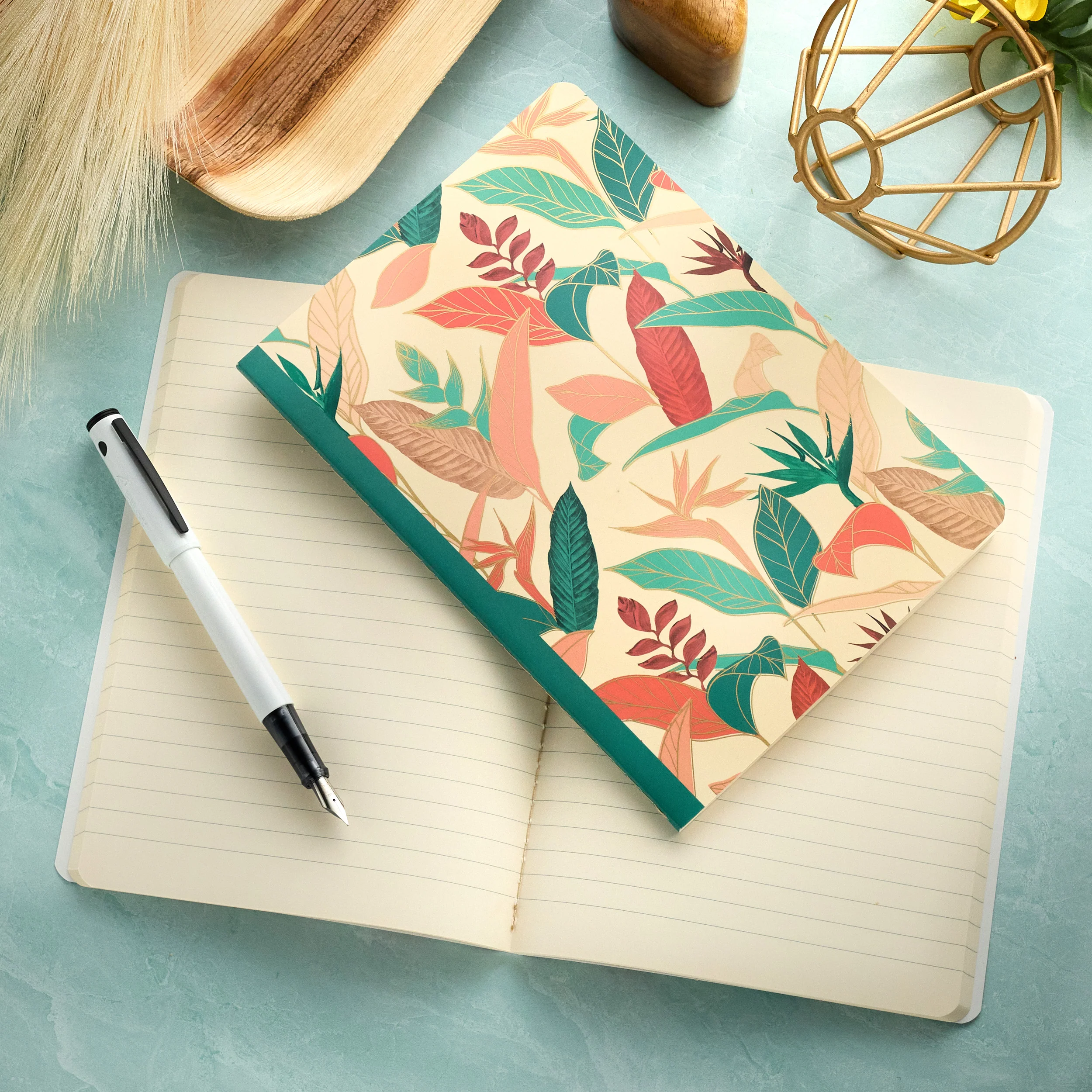 Clairefontaine Gaia Beige A5 Stitched Notebook - Lined - Image 4