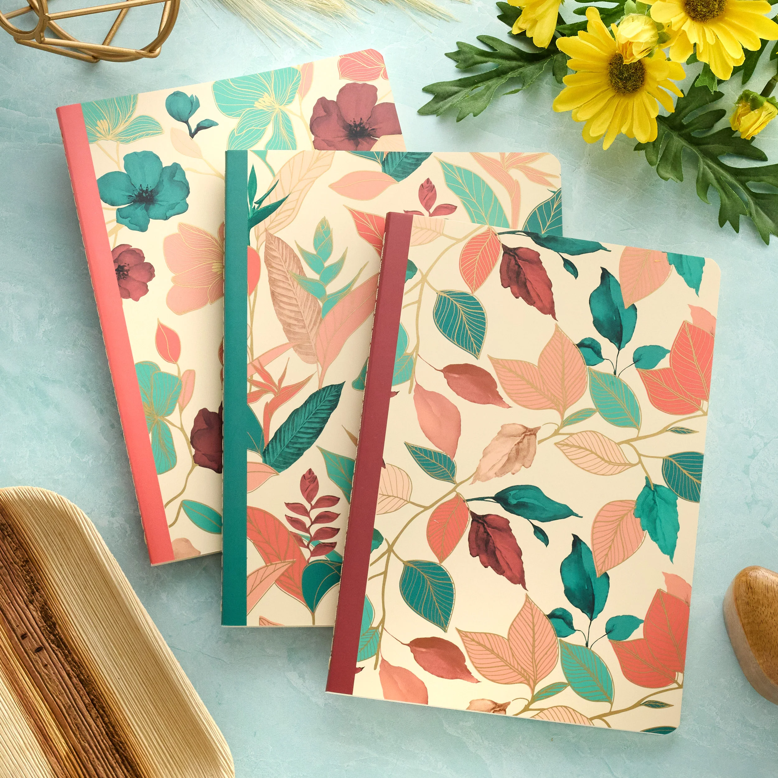 Clairefontaine Gaia Beige A5 Stitched Notebook - Lined - Image 5