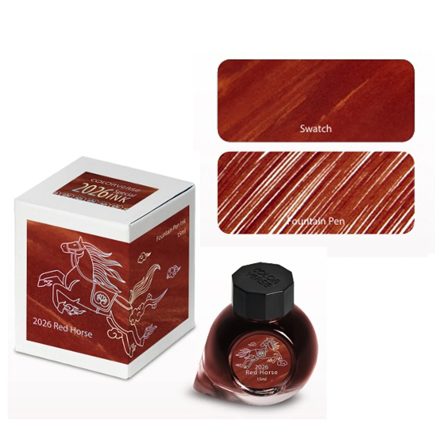 Colorverse Red Horse Standard - 15ml Bottled Ink - Image 10