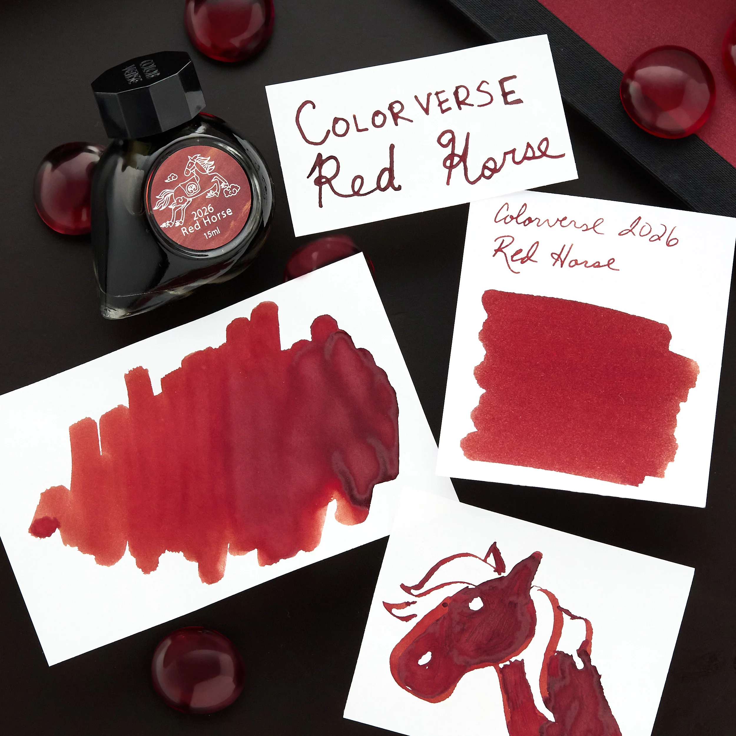 Colorverse Red Horse Standard - 15ml Bottled Ink - Image 2