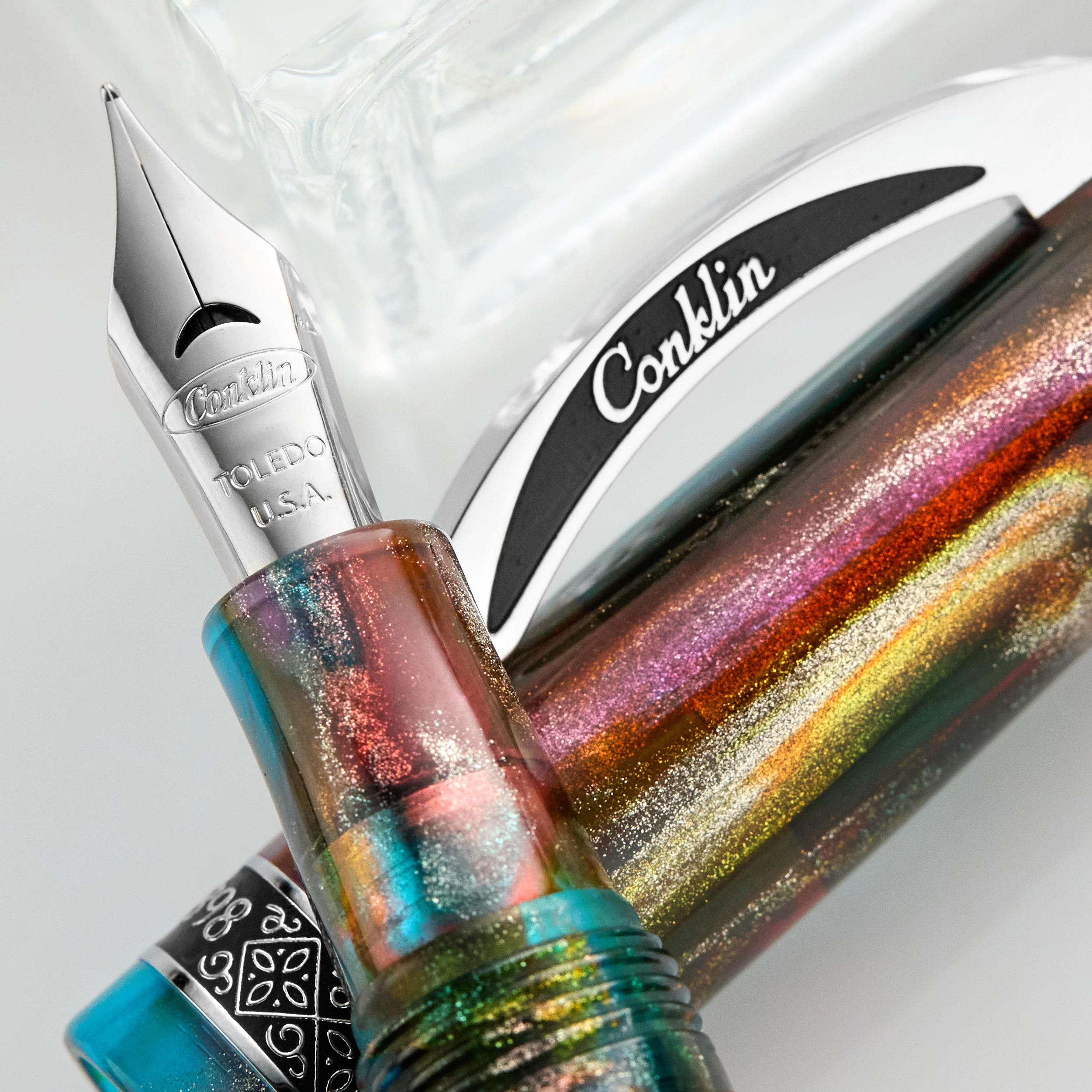 Conklin 1898 Fountain Pen - Primary Manipulation 5.0 Chrome (Limited Edition) - Image 5