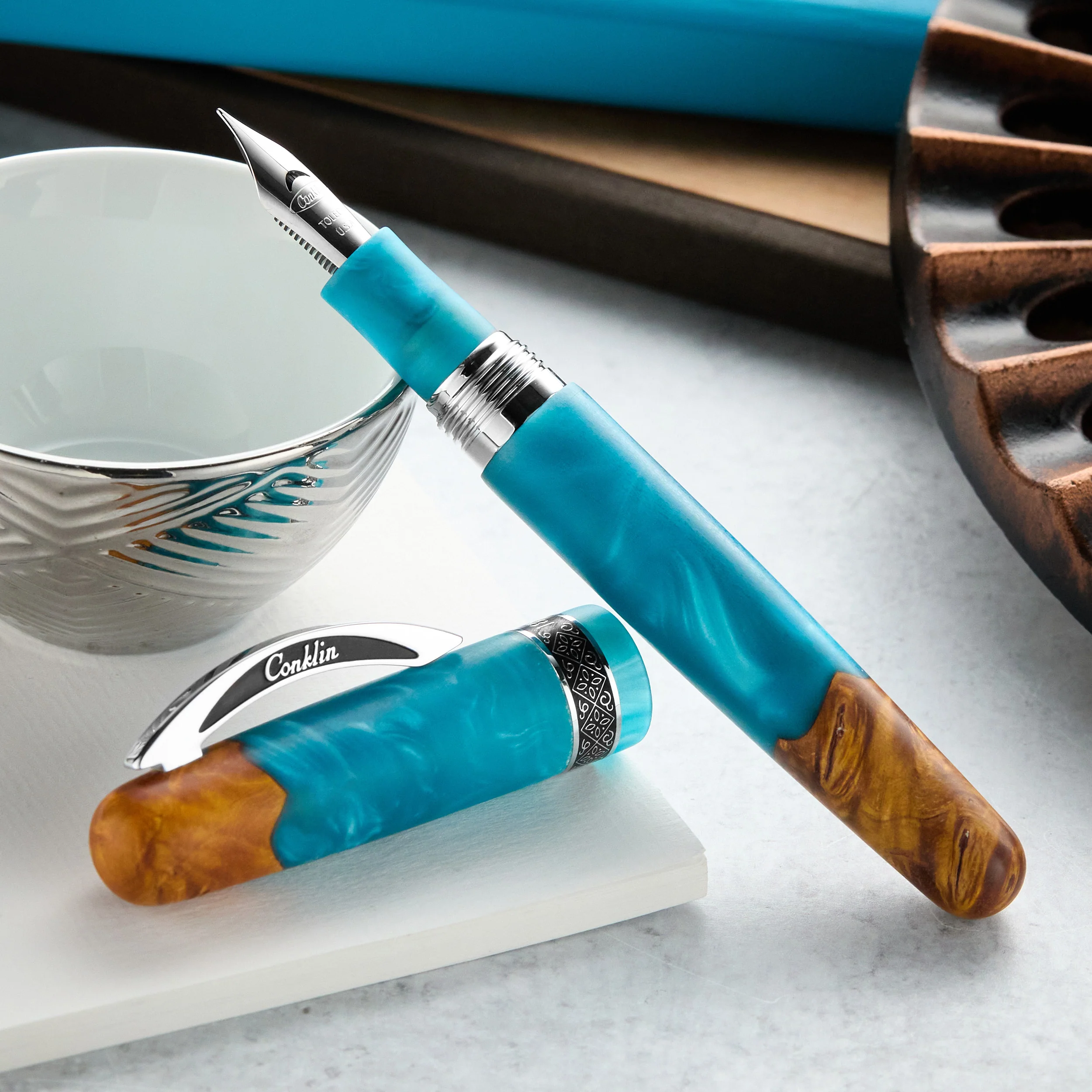 Conklin 1898 Fountain Pen - Spectra Fusion Blue (Limited Edition) - Image 2