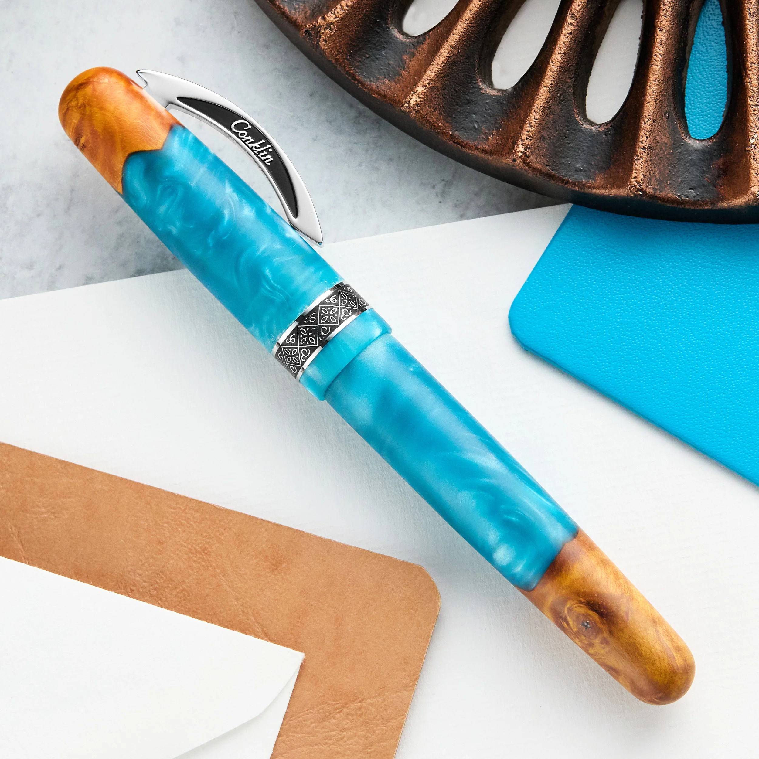 Conklin 1898 Fountain Pen - Spectra Fusion Blue (Limited Edition) - Image 3