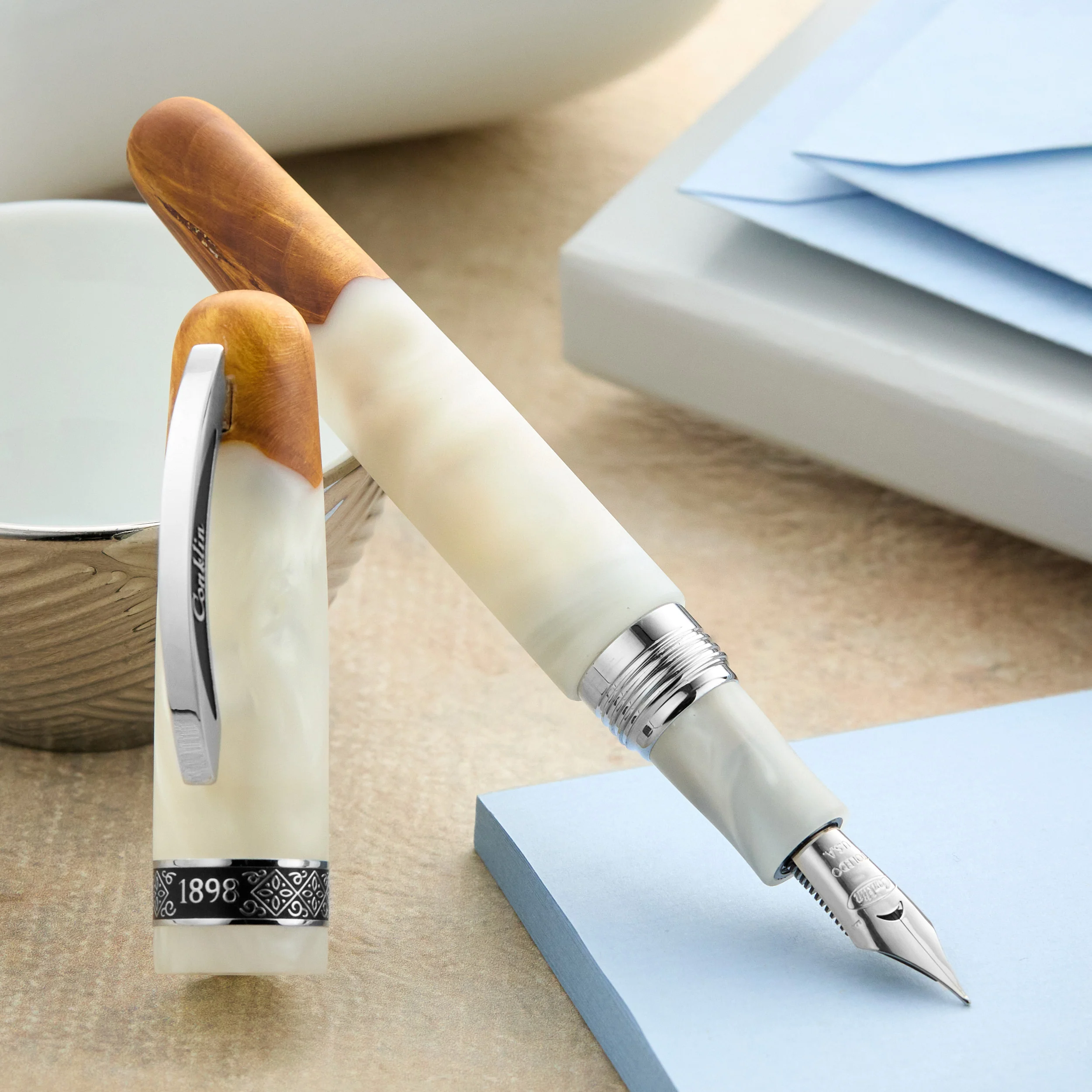 Conklin 1898 Fountain Pen - Spectra Fusion White (Limited Edition) - Image 3