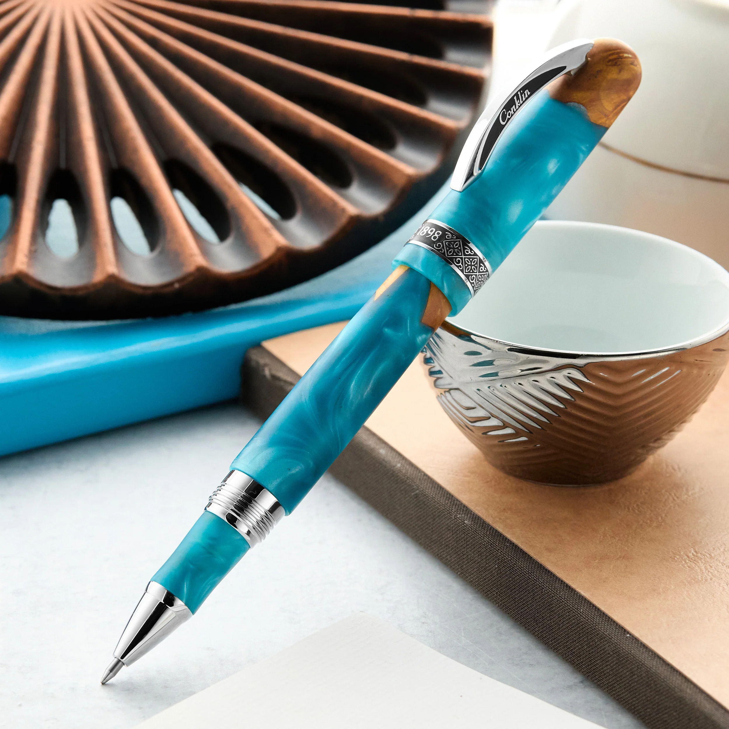 Conklin 1898 Gel Rollerball Pen - Spectra Fusion Blue (Limited Edition) - Image 2