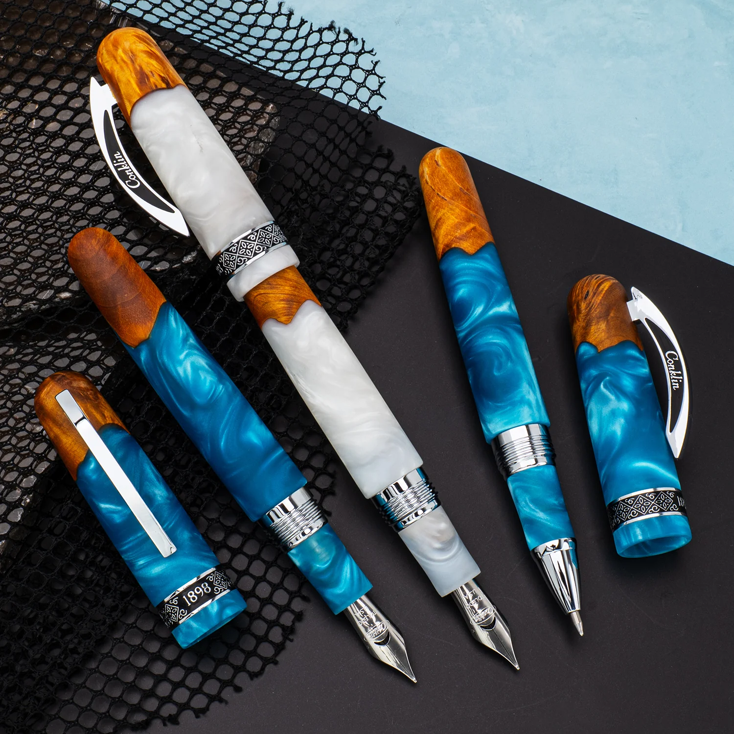 Conklin 1898 Gel Rollerball Pen - Spectra Fusion White (Limited Edition) - Image 10