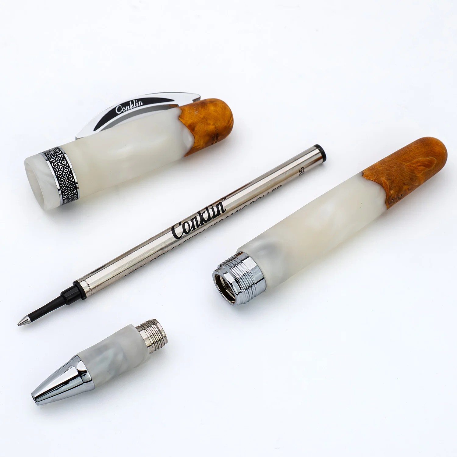 Conklin 1898 Gel Rollerball Pen - Spectra Fusion White (Limited Edition) - Image 8