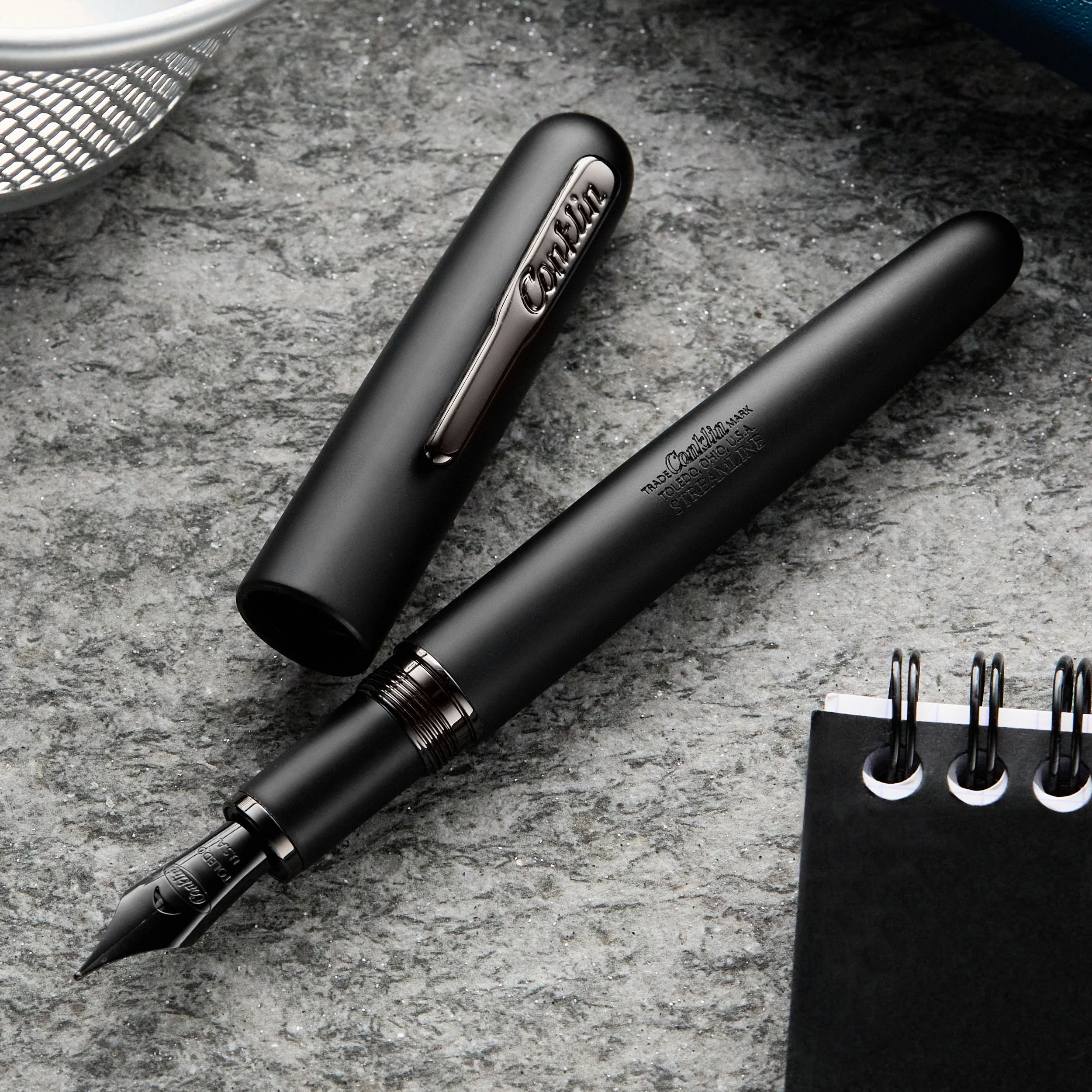 Conklin Streamline Fountain Pen - Matte Black / Gunmetal (Limited Edition) - Image 3