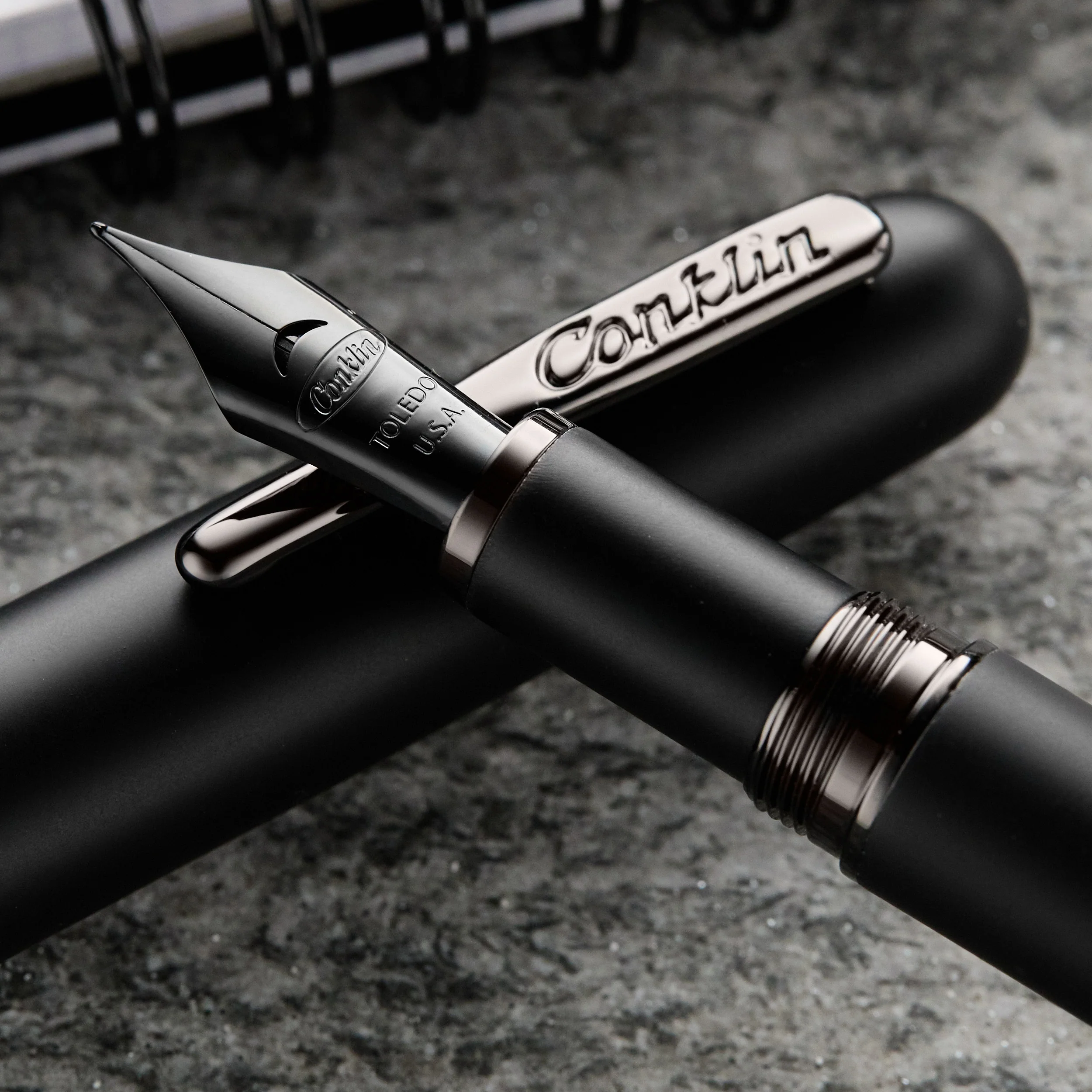 Conklin Streamline Fountain Pen - Matte Black / Gunmetal (Limited Edition) - Image 4