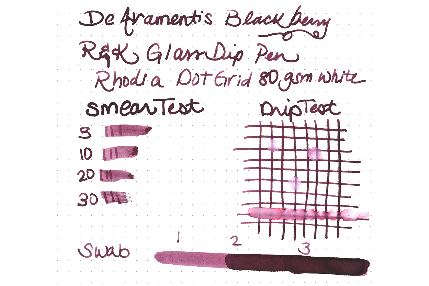 De Atramentis Blackberry - 45ml Scented Bottled Ink - Image 3