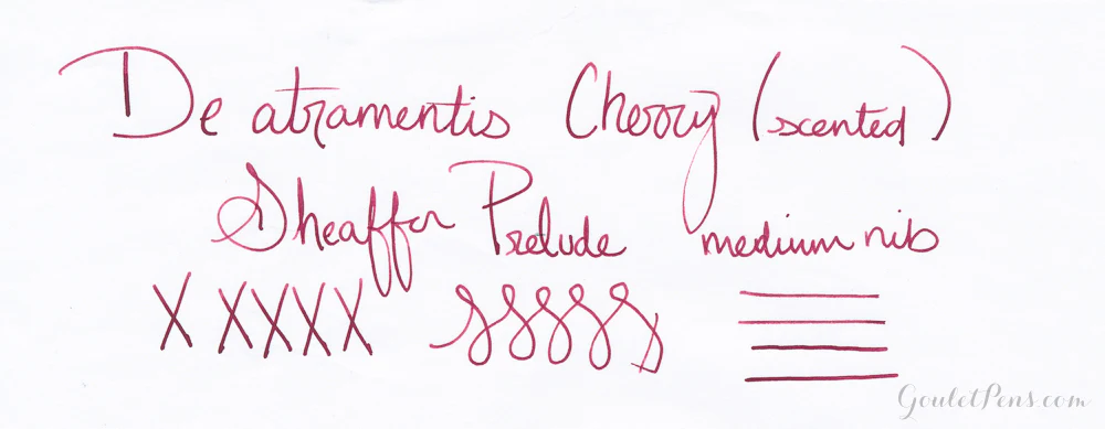 De Atramentis Cherry - 45ml Scented Bottled Ink - Image 3