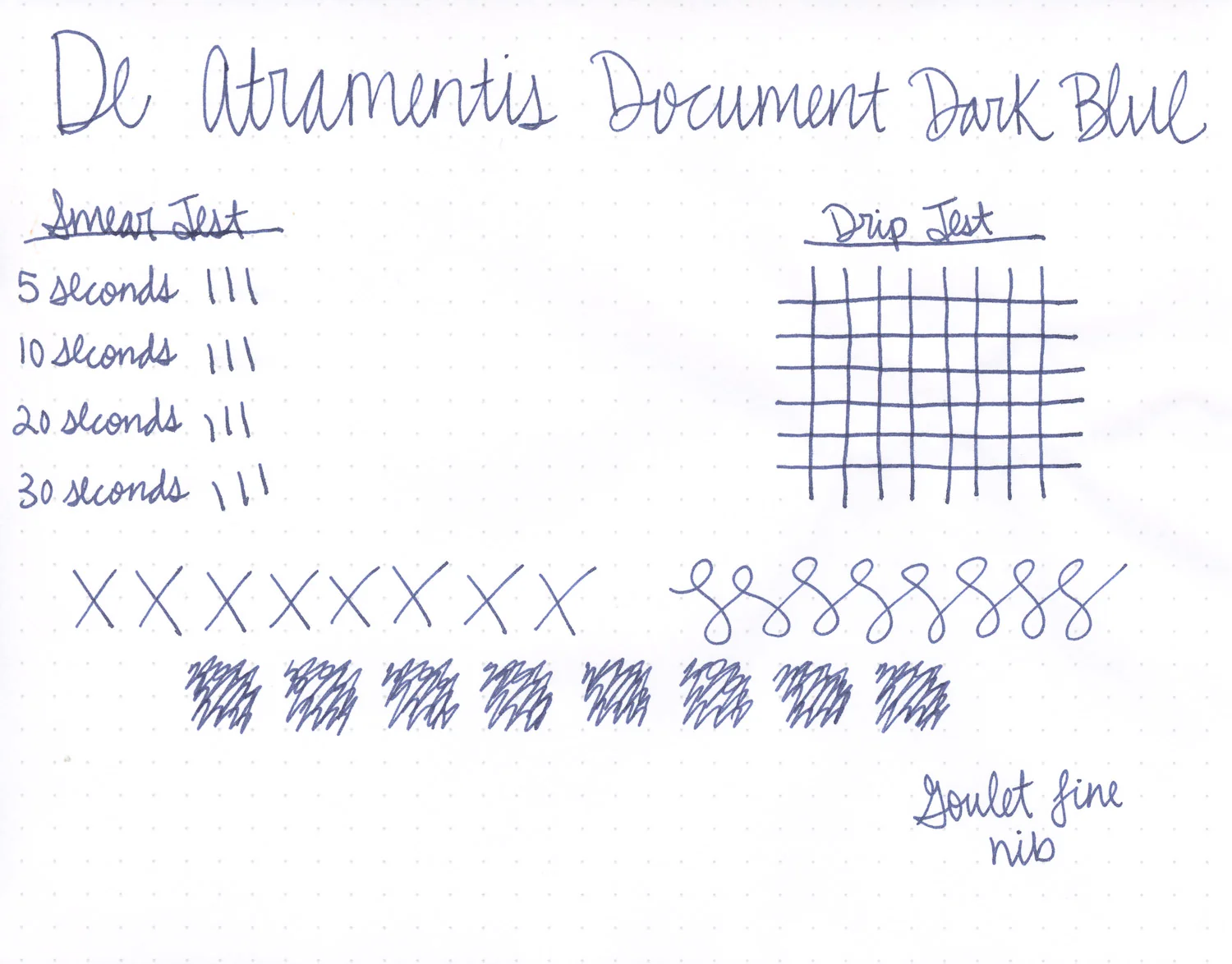 De Atramentis Document Ink Dark Blue - 45ml Bottled Ink - Image 2