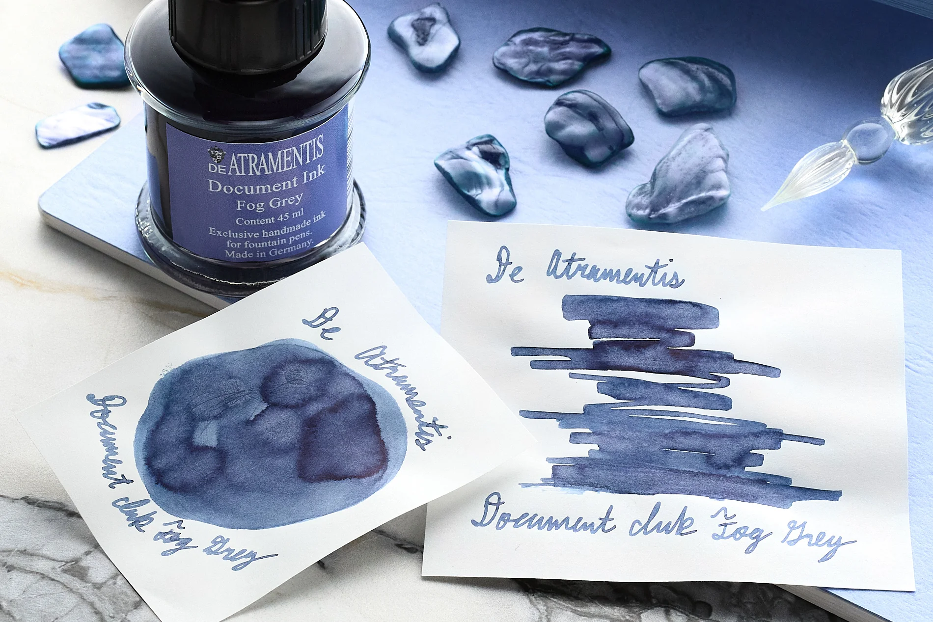 De Atramentis Document Ink Fog Grey - Ink Sample - Image 7