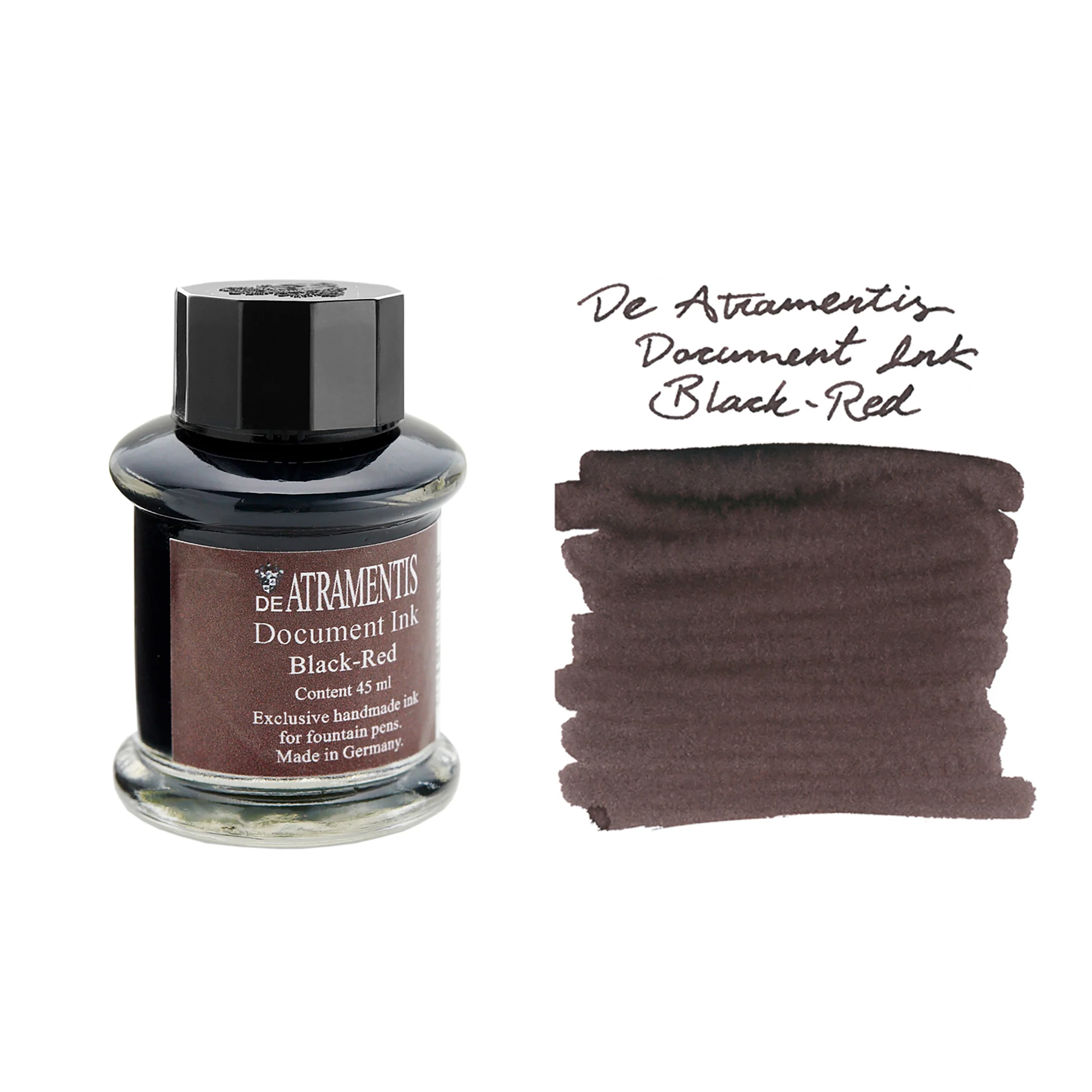 De Atramentis Document Ink Black Red - 45ml Bottled Ink