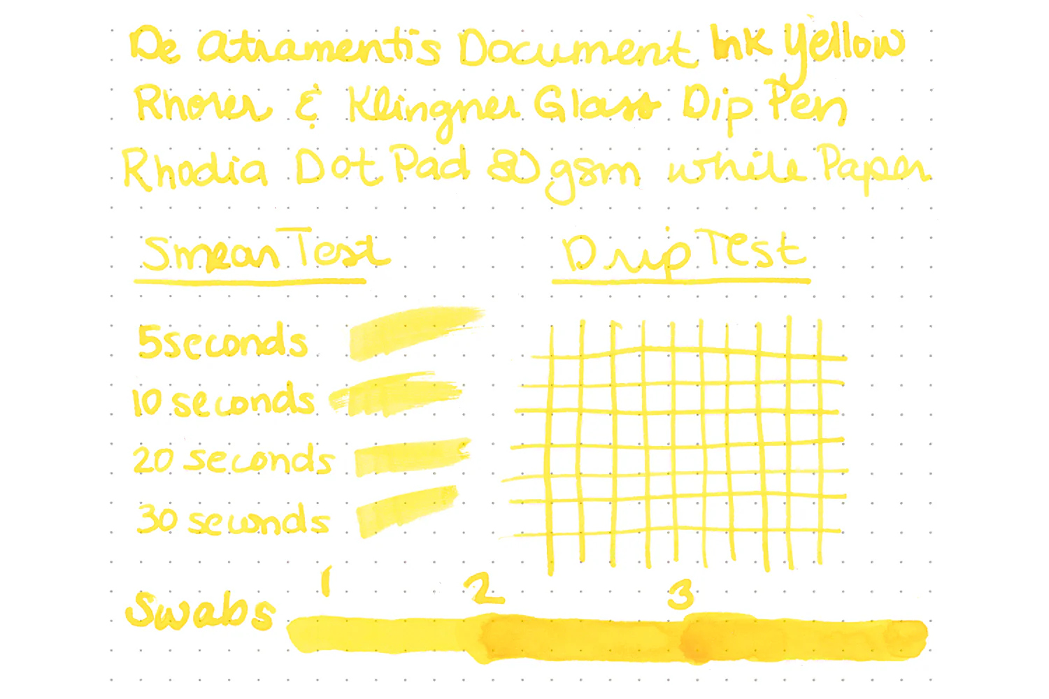De Atramentis Document Ink Yellow - Ink Sample - Image 8