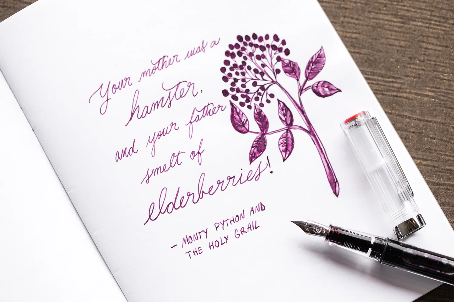 De Atramentis Elderberry (scented) - Ink Sample - Image 4