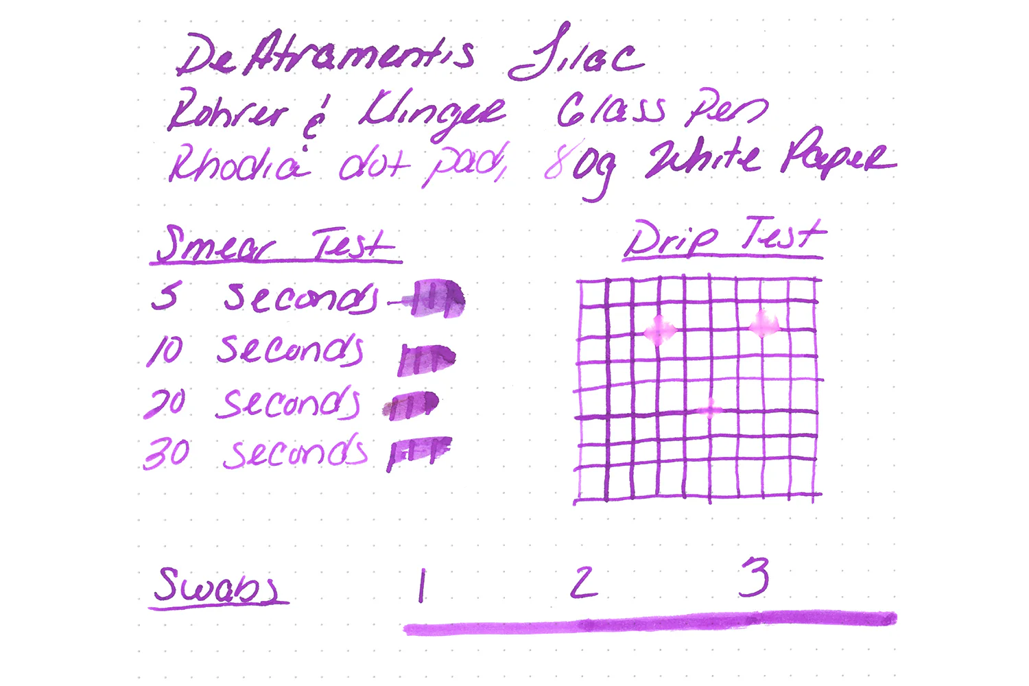 De Atramentis Lilac (scented) - Ink Sample - Image 3