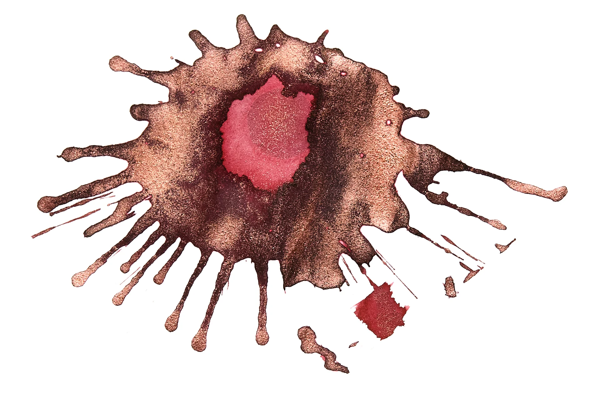 De Atramentis Pearlescent Bordeaux Red-Copper - 45ml Bottled Ink - Image 5