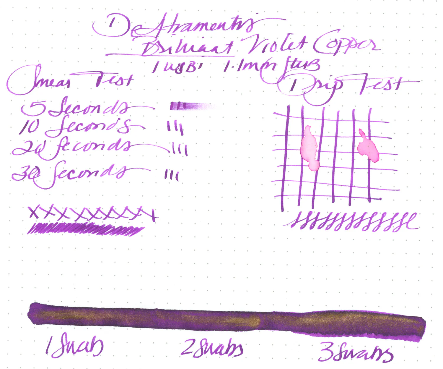 De Atramentis Pearlescent Brilliant Violet-Copper - 45ml Bottled Ink - Image 4