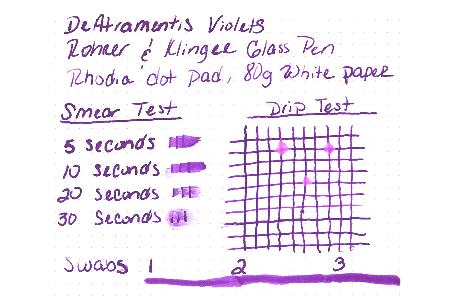 De Atramentis Violets (scented) - Ink Sample - Image 3