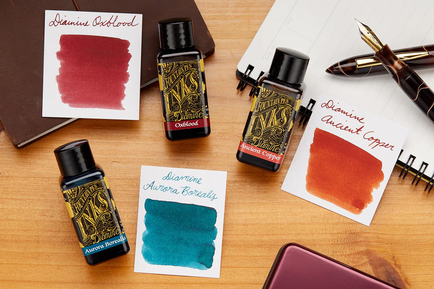 Diamine Aurora Borealis - 30ml Bottled Ink - Image 9