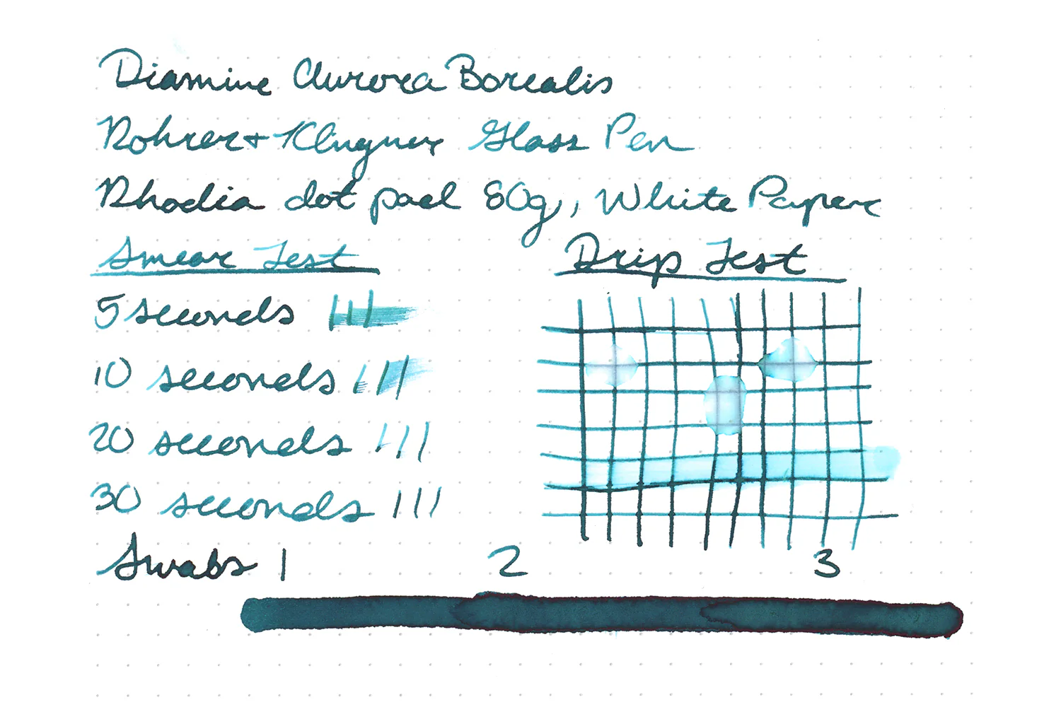 Diamine Aurora Borealis - 80ml Bottled Ink - Image 6