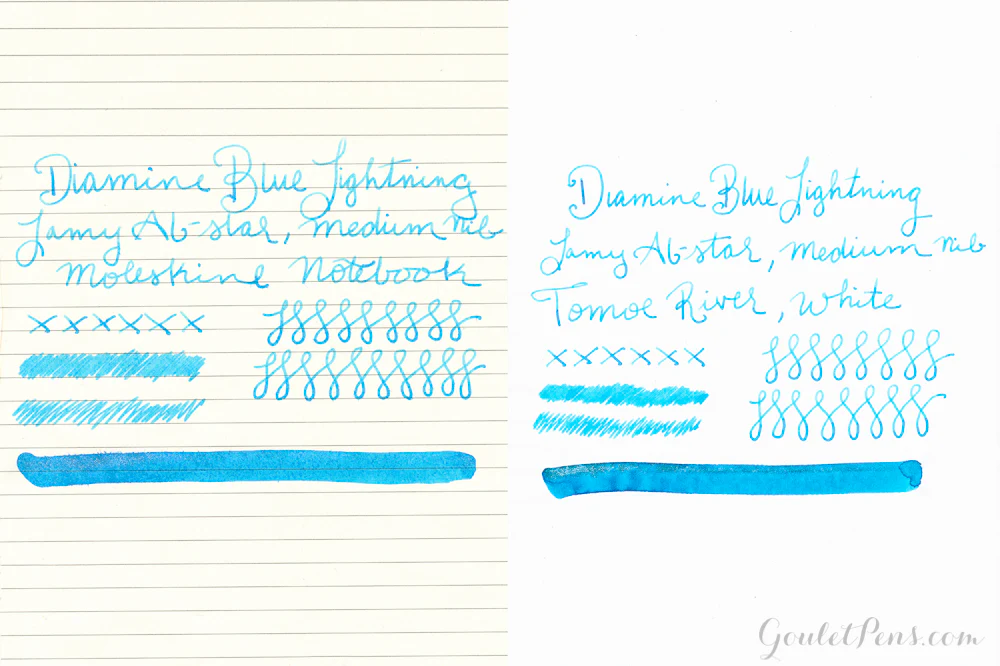 Diamine Blue Lightning - 50ml Bottled Ink - Image 5