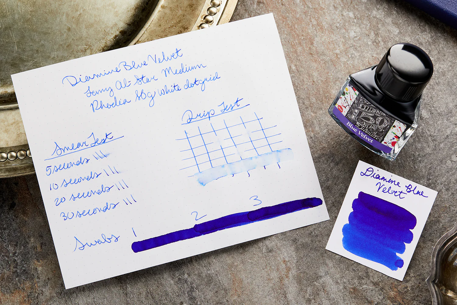 Diamine Blue Velvet - 40ml Bottled Ink - Image 7