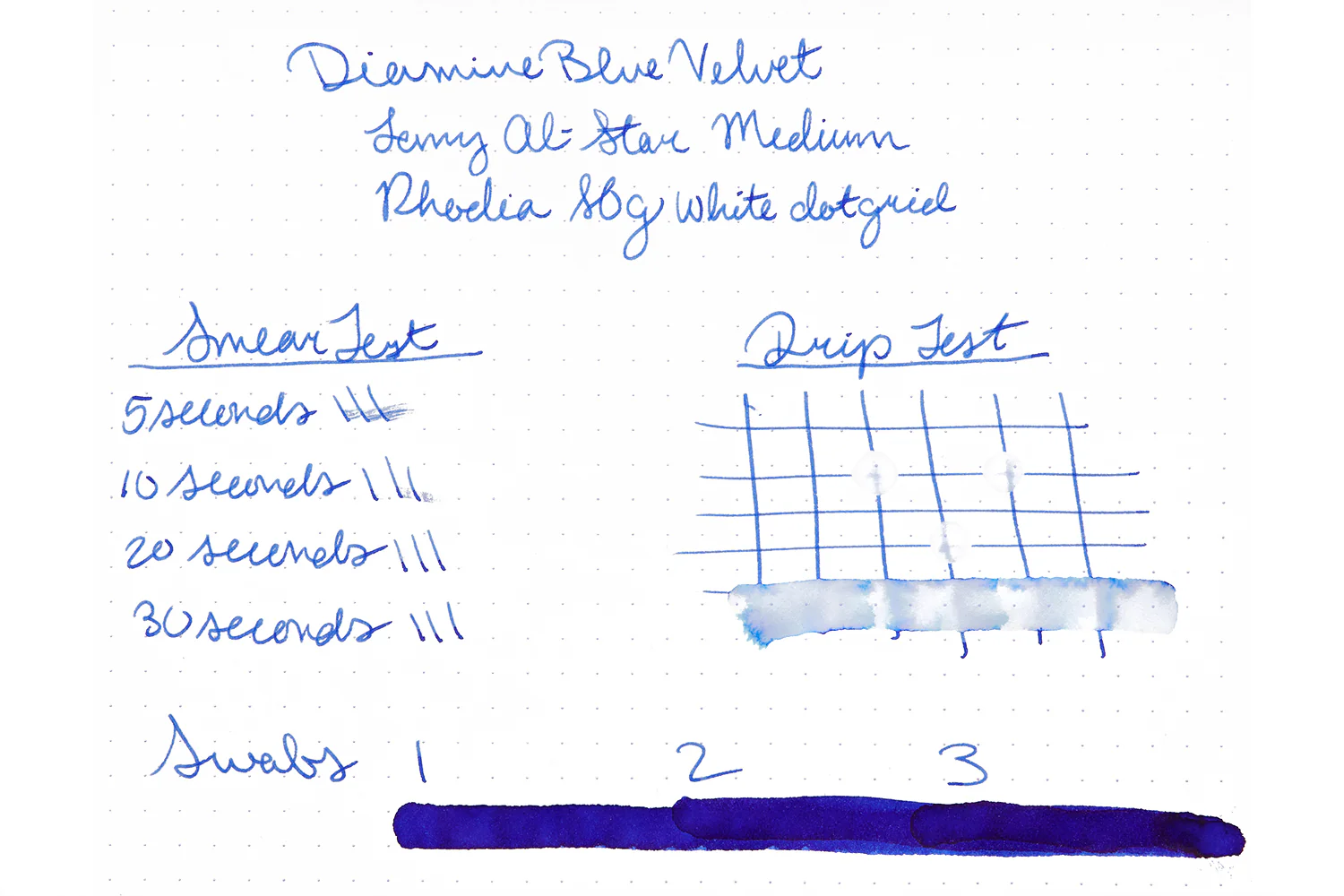Diamine Blue Velvet - Ink Sample - Image 2