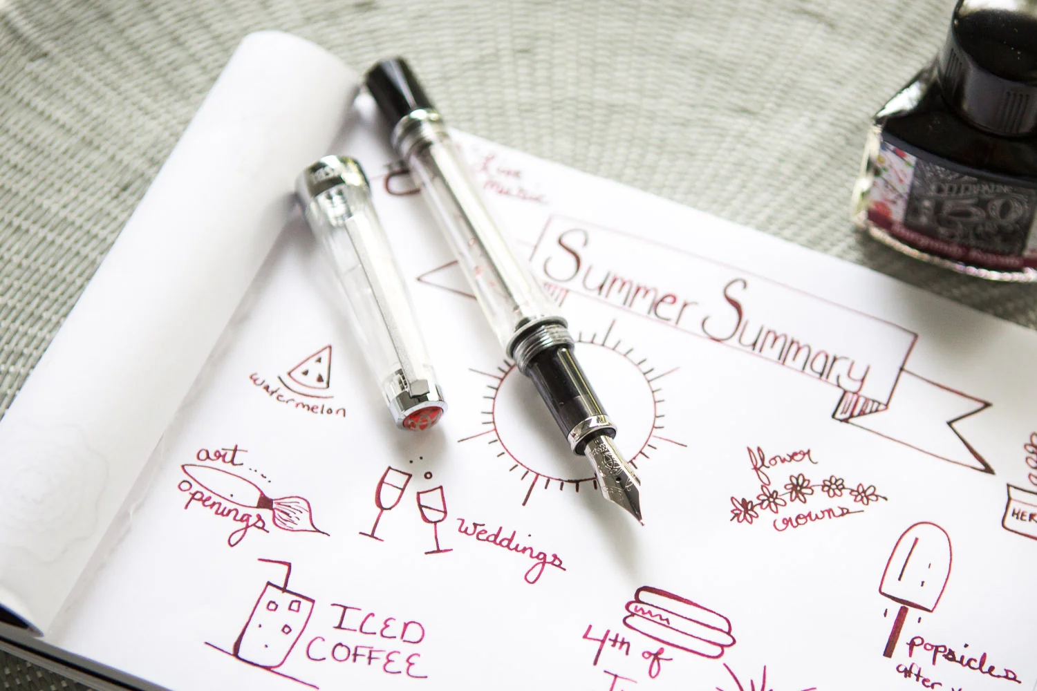Diamine Burgundy Royale - Ink Sample - Image 3