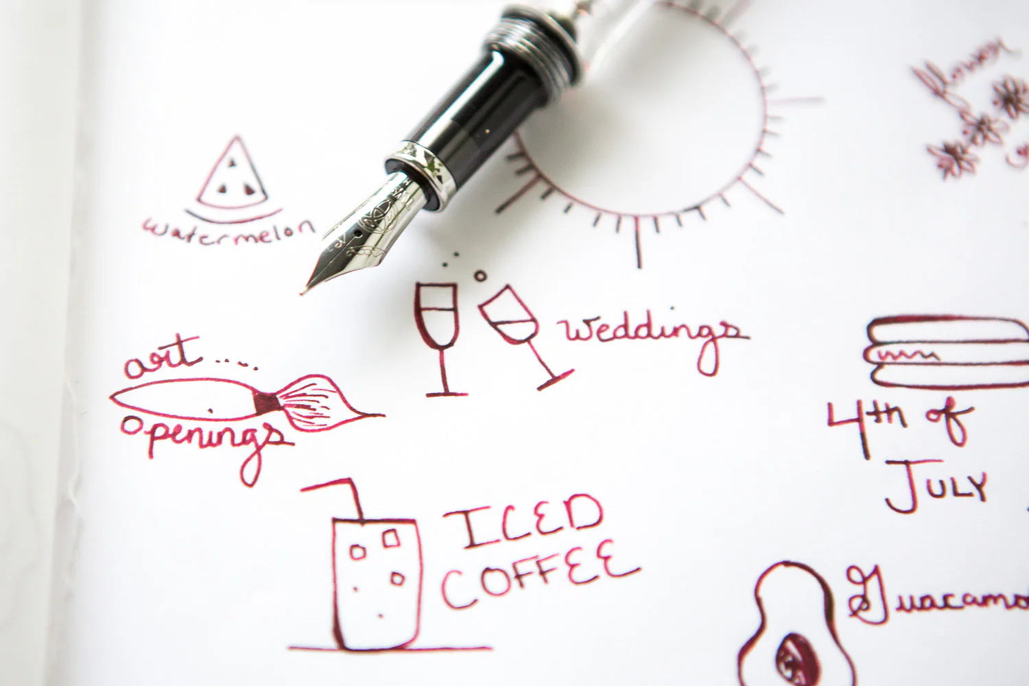 Diamine Burgundy Royale - Ink Sample - Image 4