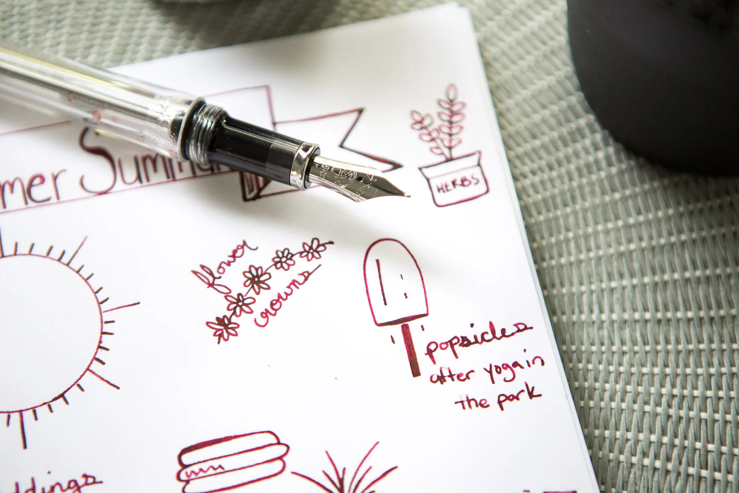 Diamine Burgundy Royale - Ink Sample - Image 5