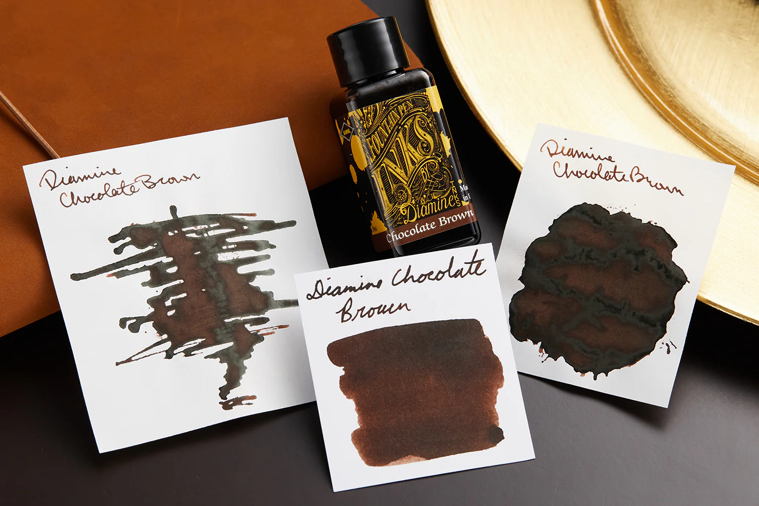 Diamine Chocolate Brown - 30ml Bottled Ink - Image 2