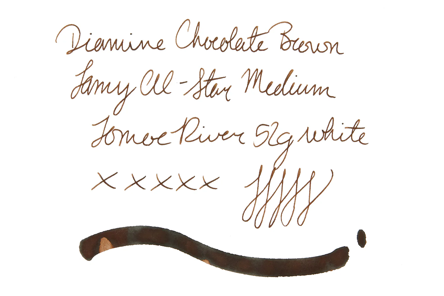 Diamine Chocolate Brown - Ink Sample - Image 11
