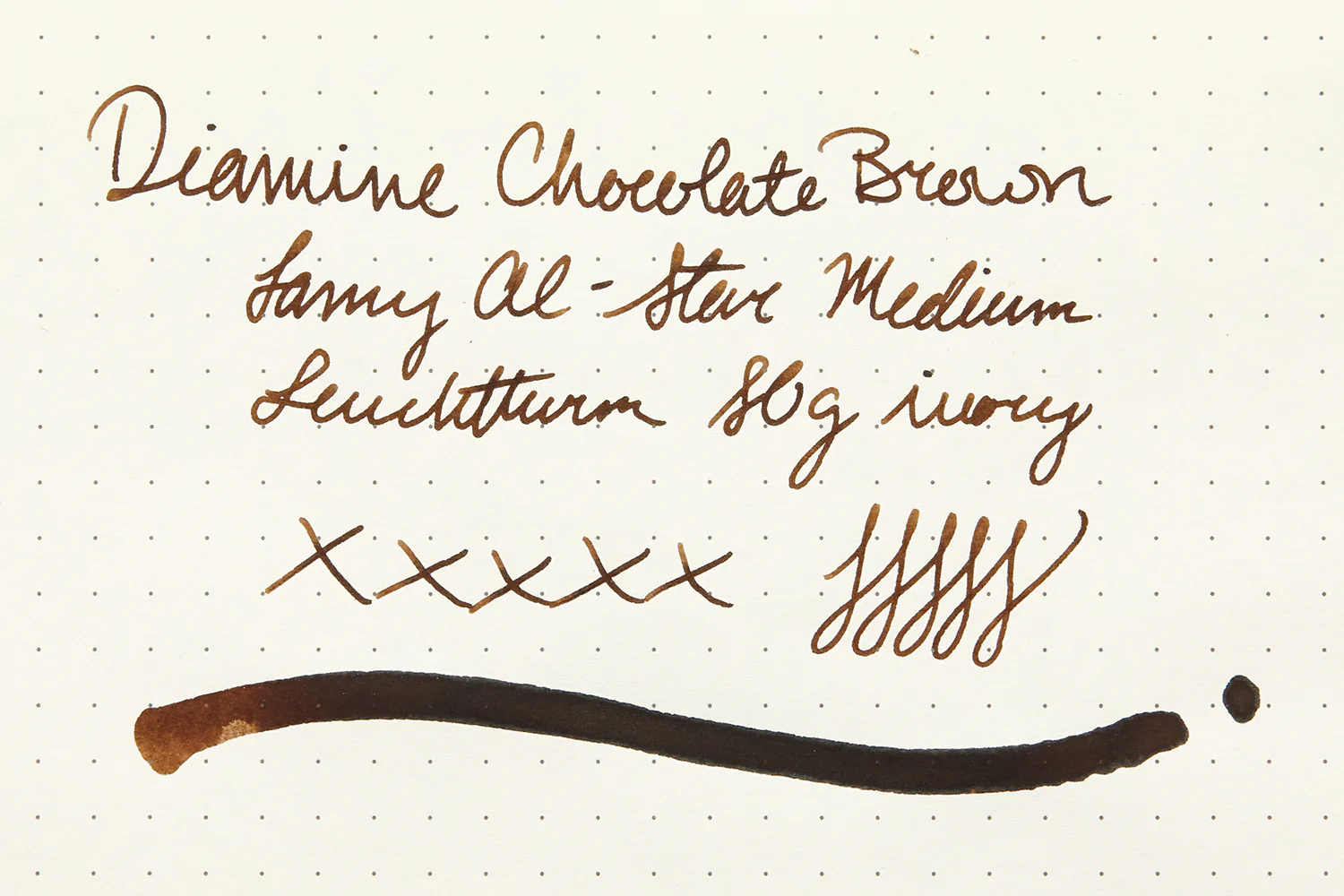 Diamine Chocolate Brown - Ink Sample - Image 13