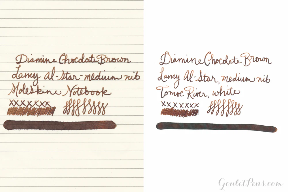 Diamine Chocolate Brown - Ink Sample - Image 14