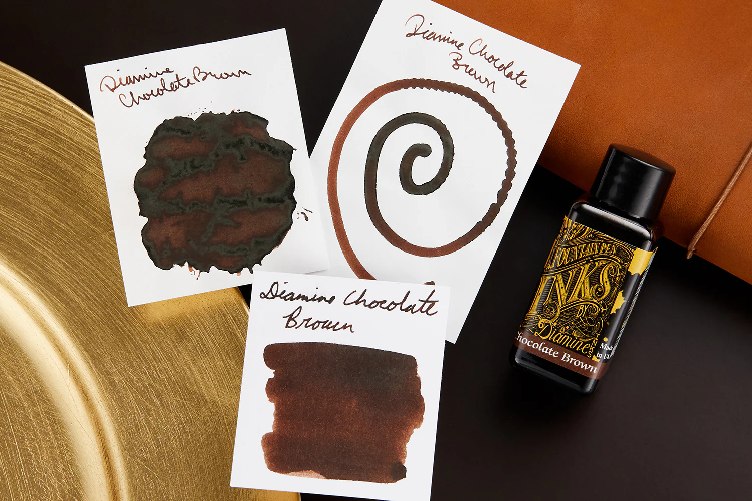Diamine Chocolate Brown - Ink Sample - Image 3
