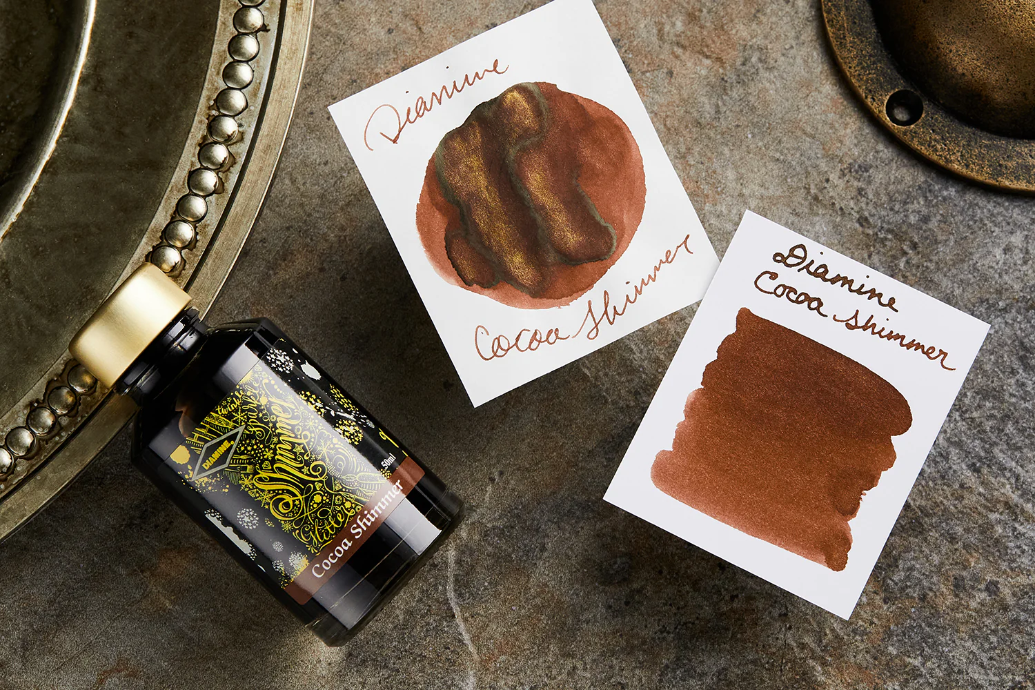 Diamine Cocoa Shimmer - Ink Sample - Image 2