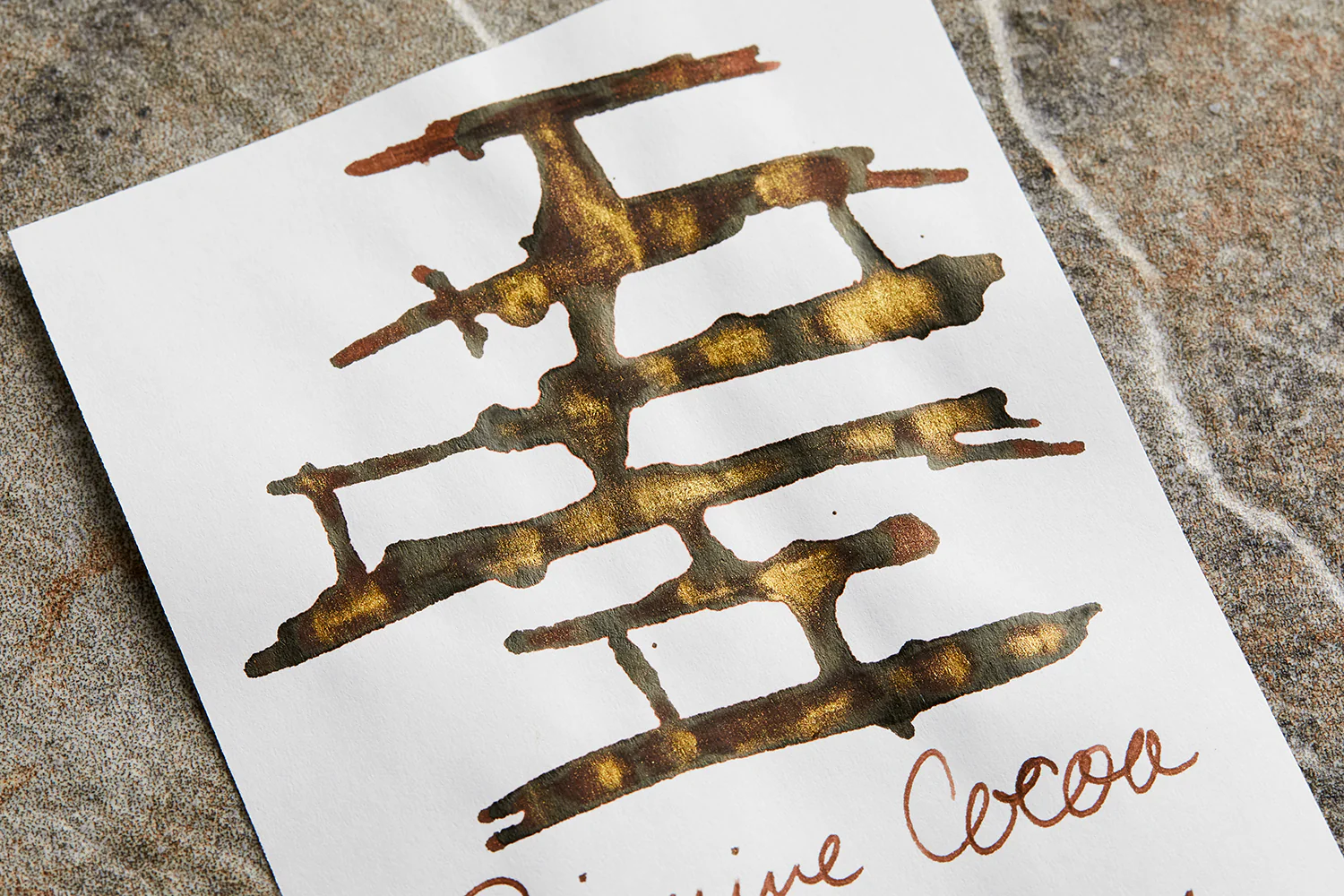Diamine Cocoa Shimmer - Ink Sample - Image 5